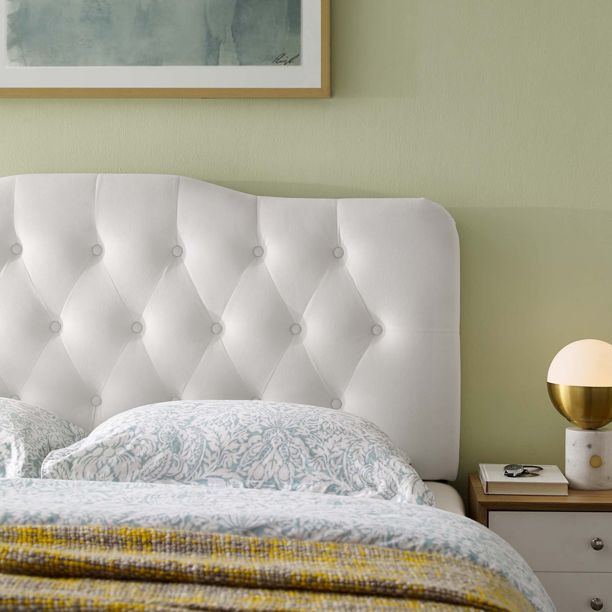 Annabel Diamond Tufted Performance Velvet King Headboard by Modway - Best Buy Furniture