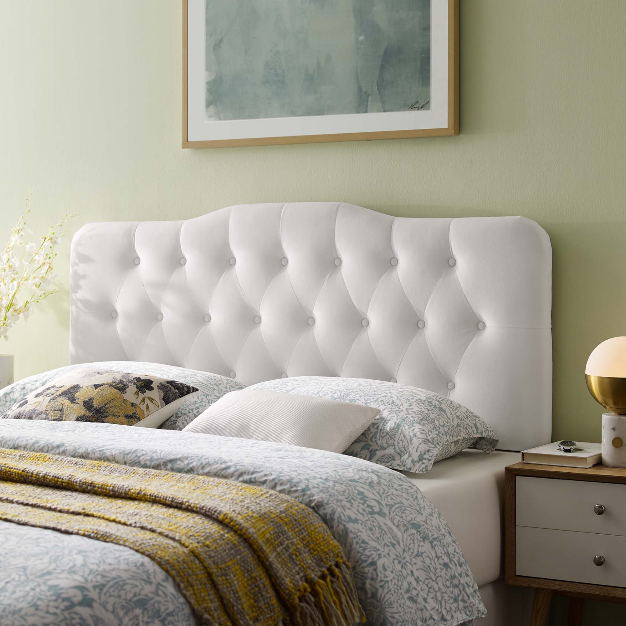 Annabel Diamond Tufted Performance Velvet Full Headboard by Modway - Best Buy Furniture
