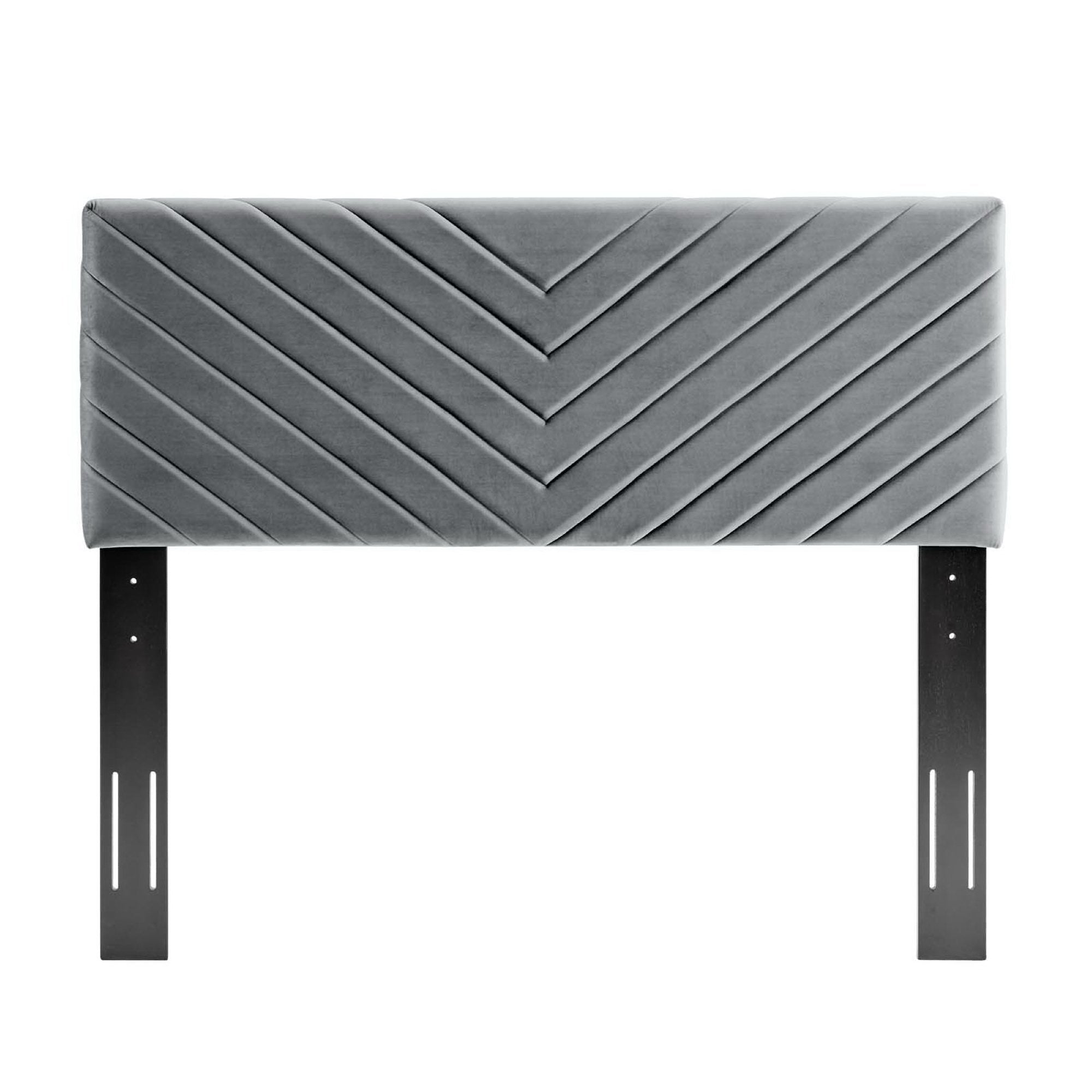Alyson Angular Channel Tufted Performance Velvet Full / Queen Headboard by Modway - Best Buy Furniture