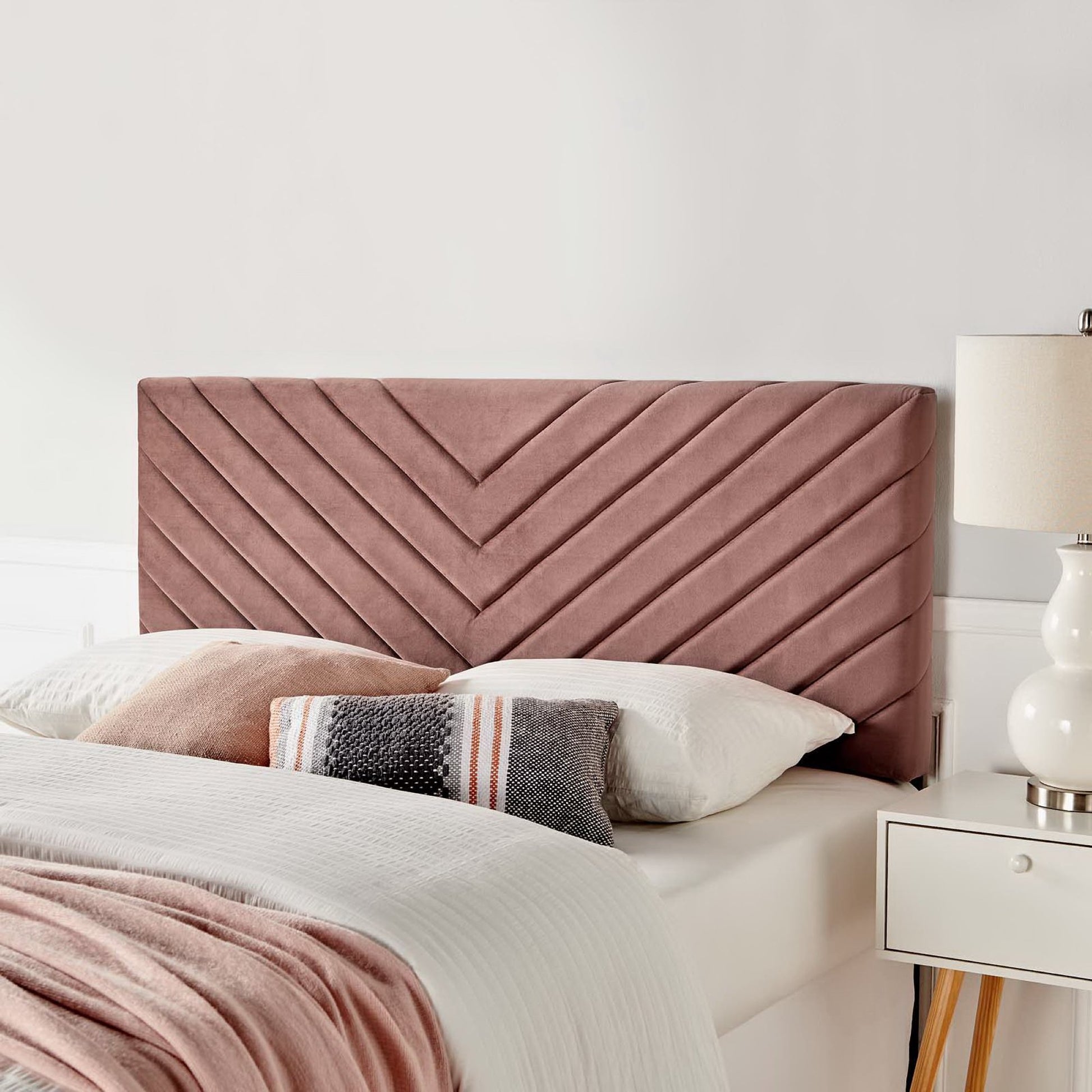 Alyson Angular Channel Tufted Performance Velvet Full / Queen Headboard by Modway - Best Buy Furniture