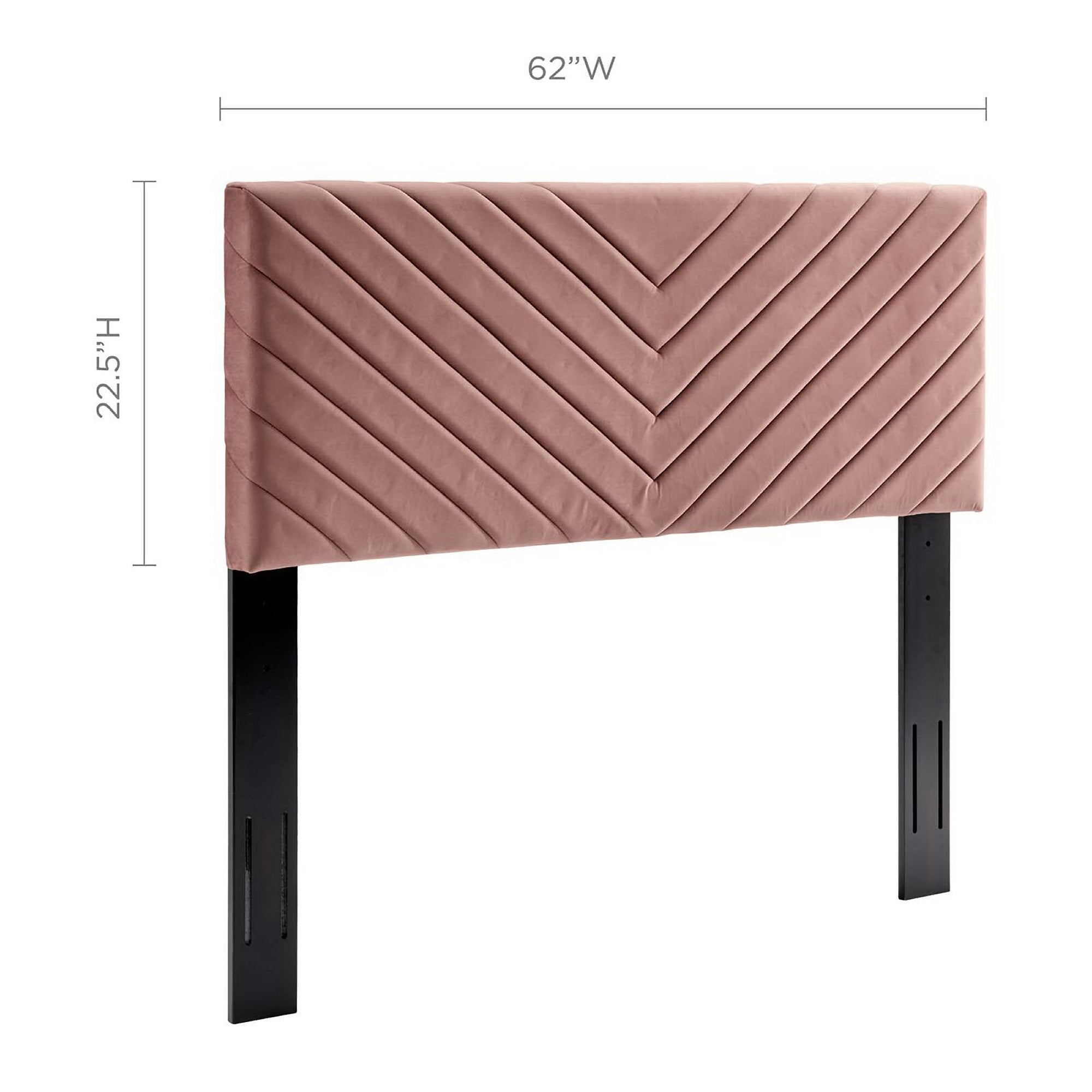 Alyson Angular Channel Tufted Performance Velvet Full / Queen Headboard by Modway - Best Buy Furniture