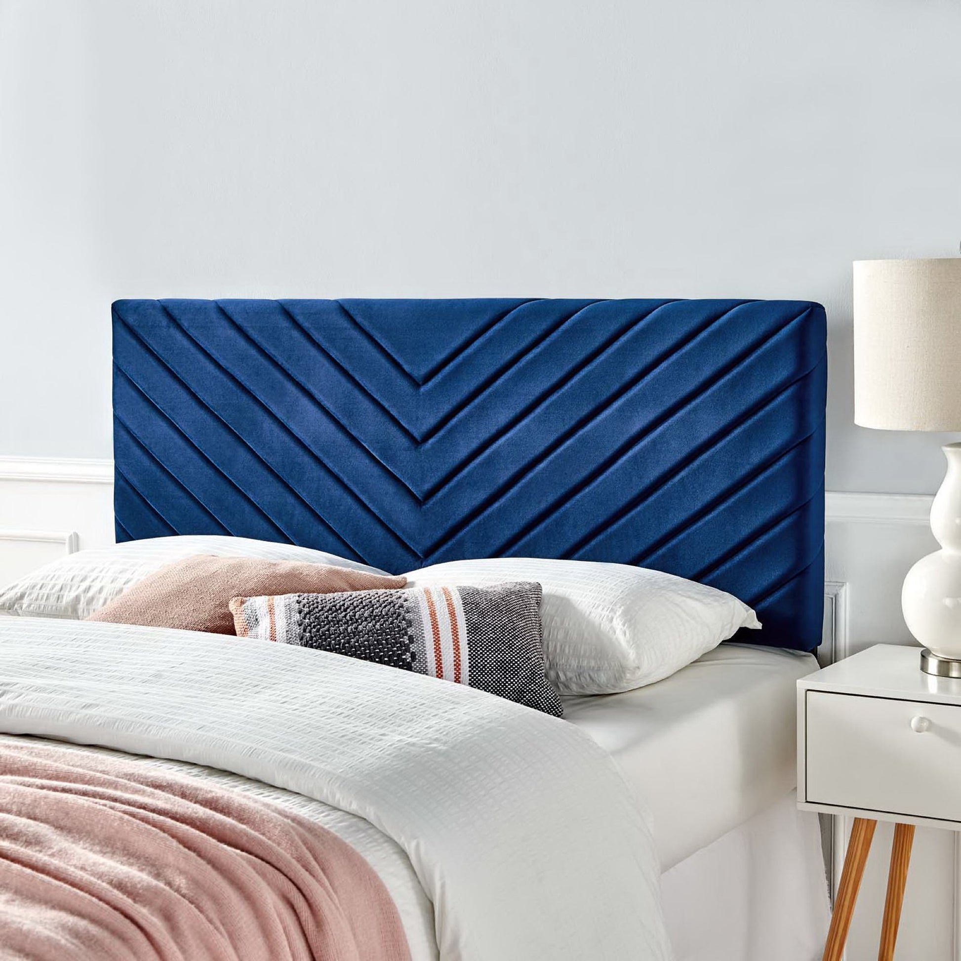 Alyson Angular Channel Tufted Performance Velvet Full / Queen Headboard by Modway - Best Buy Furniture