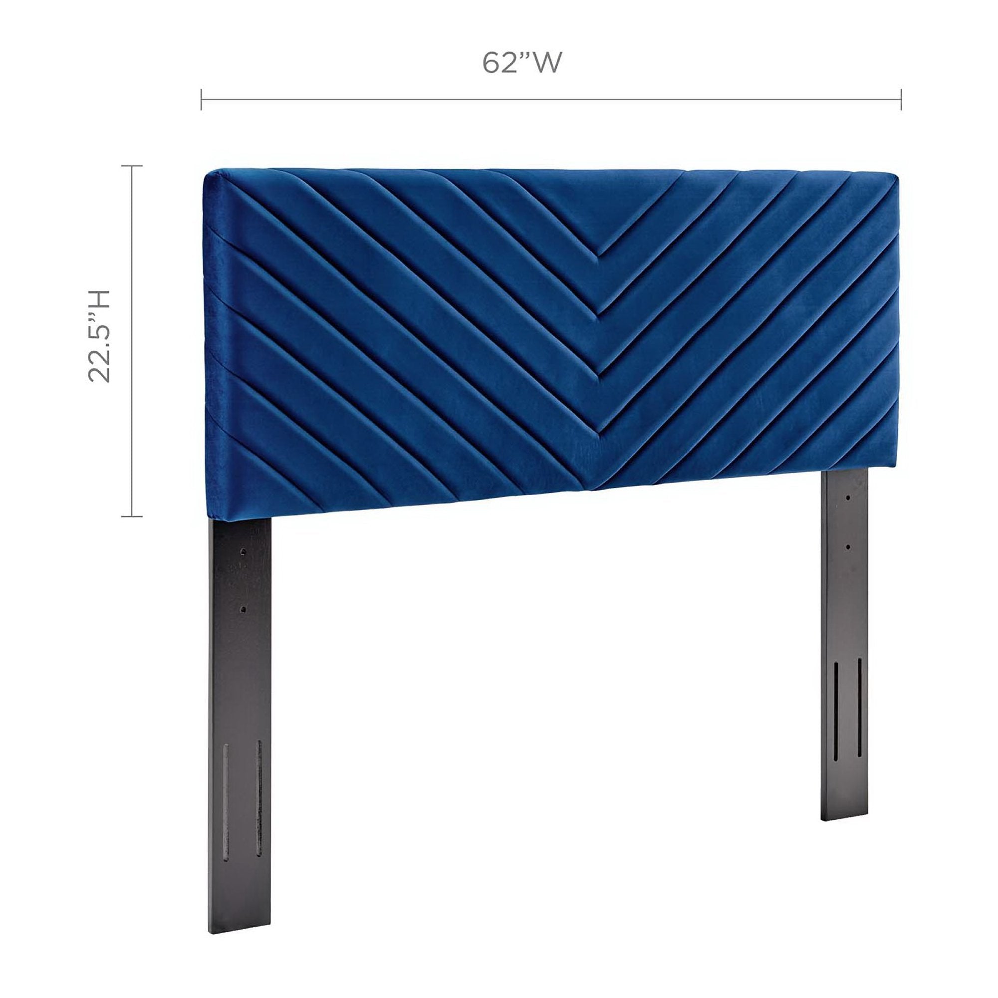 Alyson Angular Channel Tufted Performance Velvet Full / Queen Headboard by Modway - Best Buy Furniture