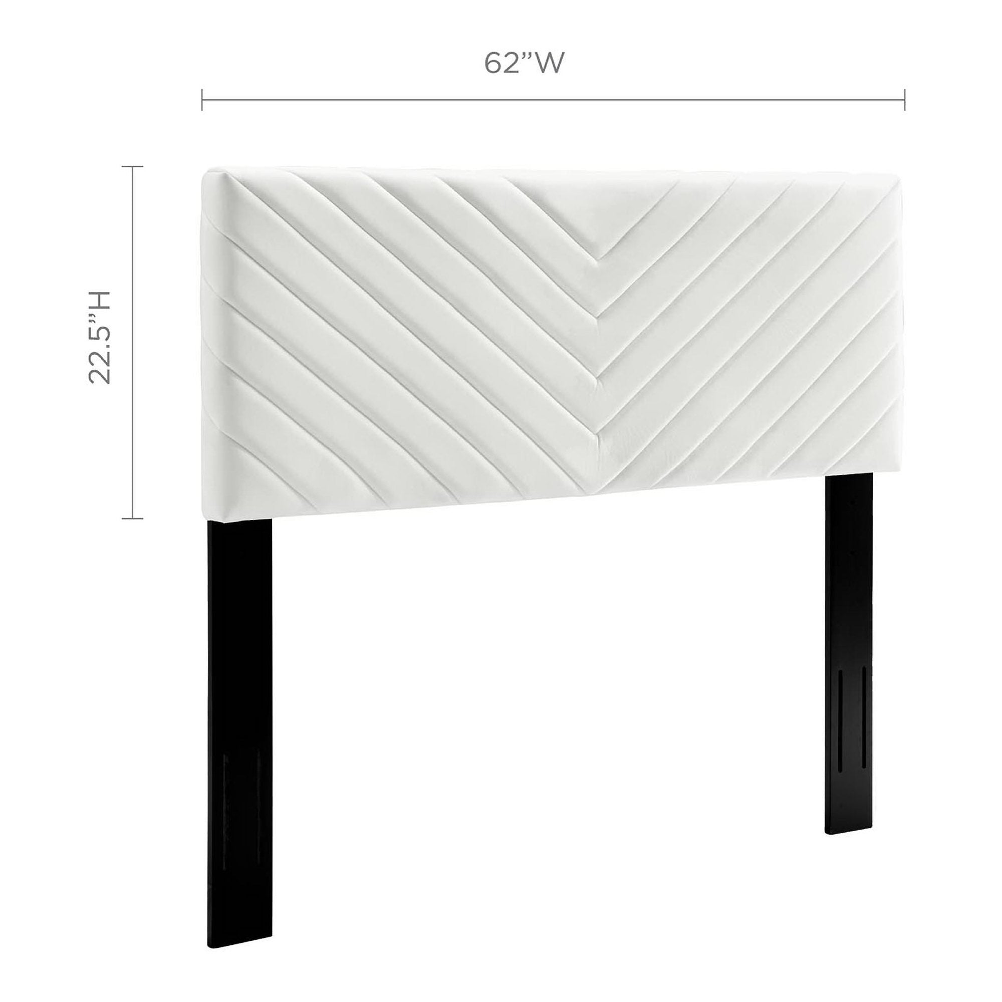 Alyson Angular Channel Tufted Performance Velvet Full / Queen Headboard by Modway - Best Buy Furniture