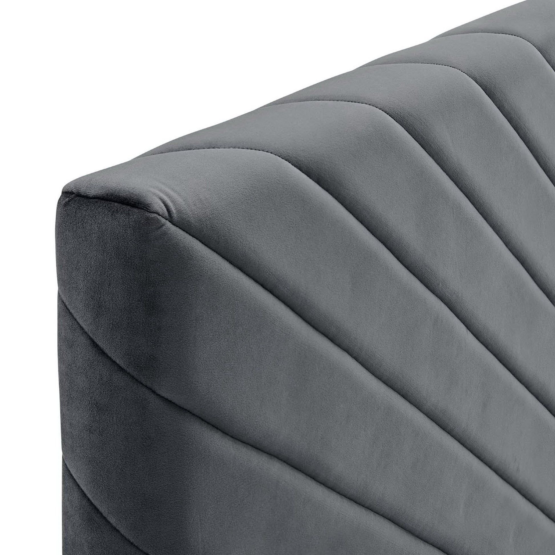 Alyson Angular Channel Tufted Performance Velvet King / California King Headboard by Modway - Best Buy Furniture