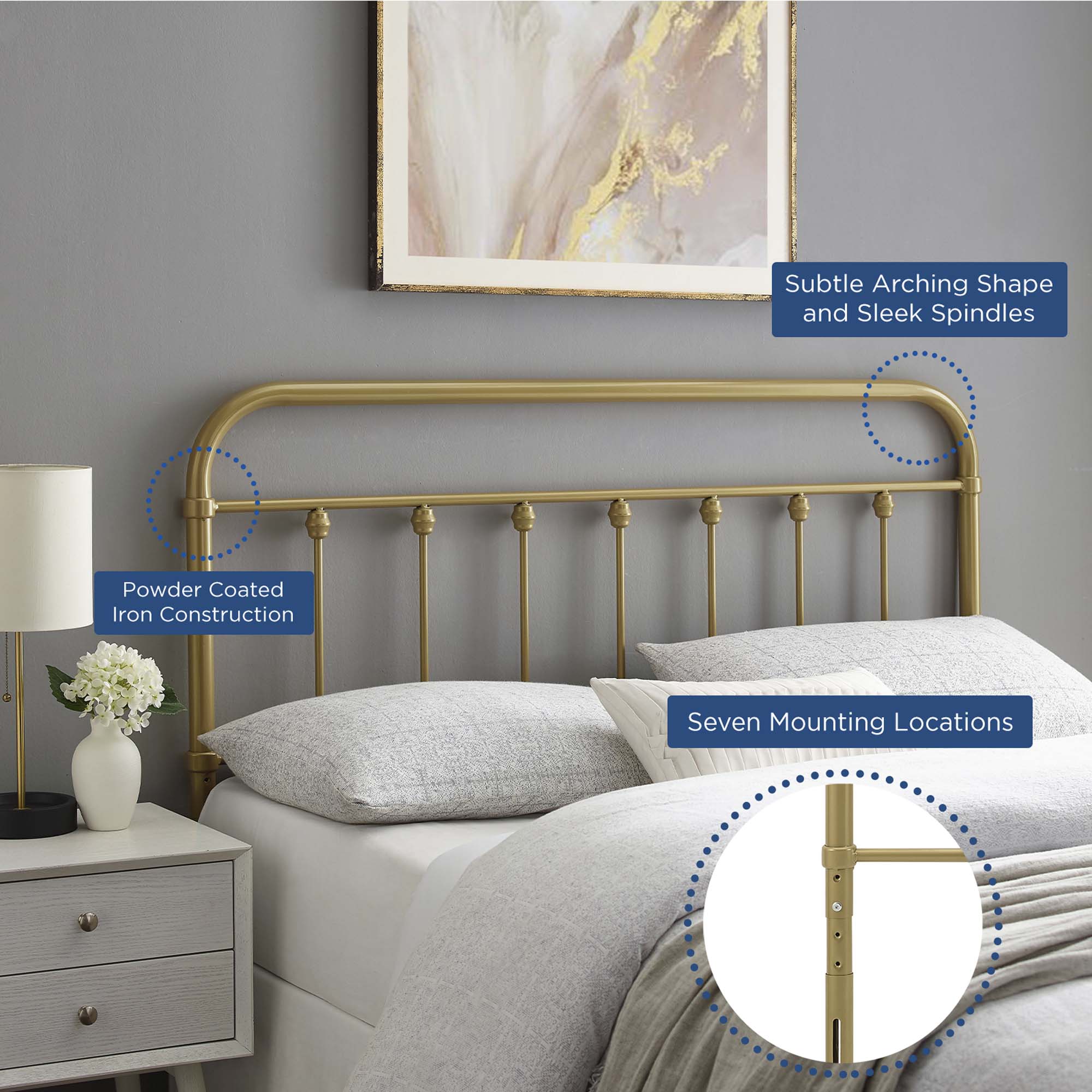Sage Metal Twin Headboard by Modway - Best Buy Furniture