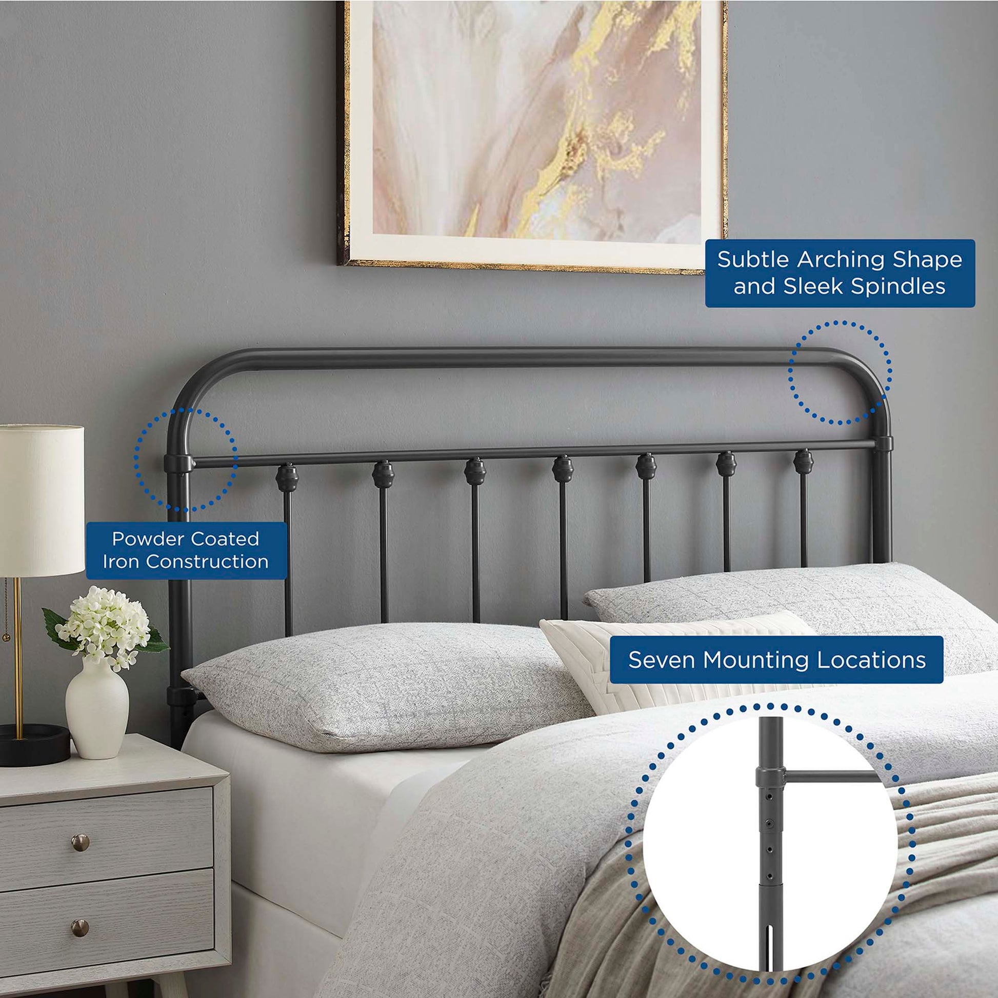 Sage Metal Twin Headboard by Modway - Best Buy Furniture