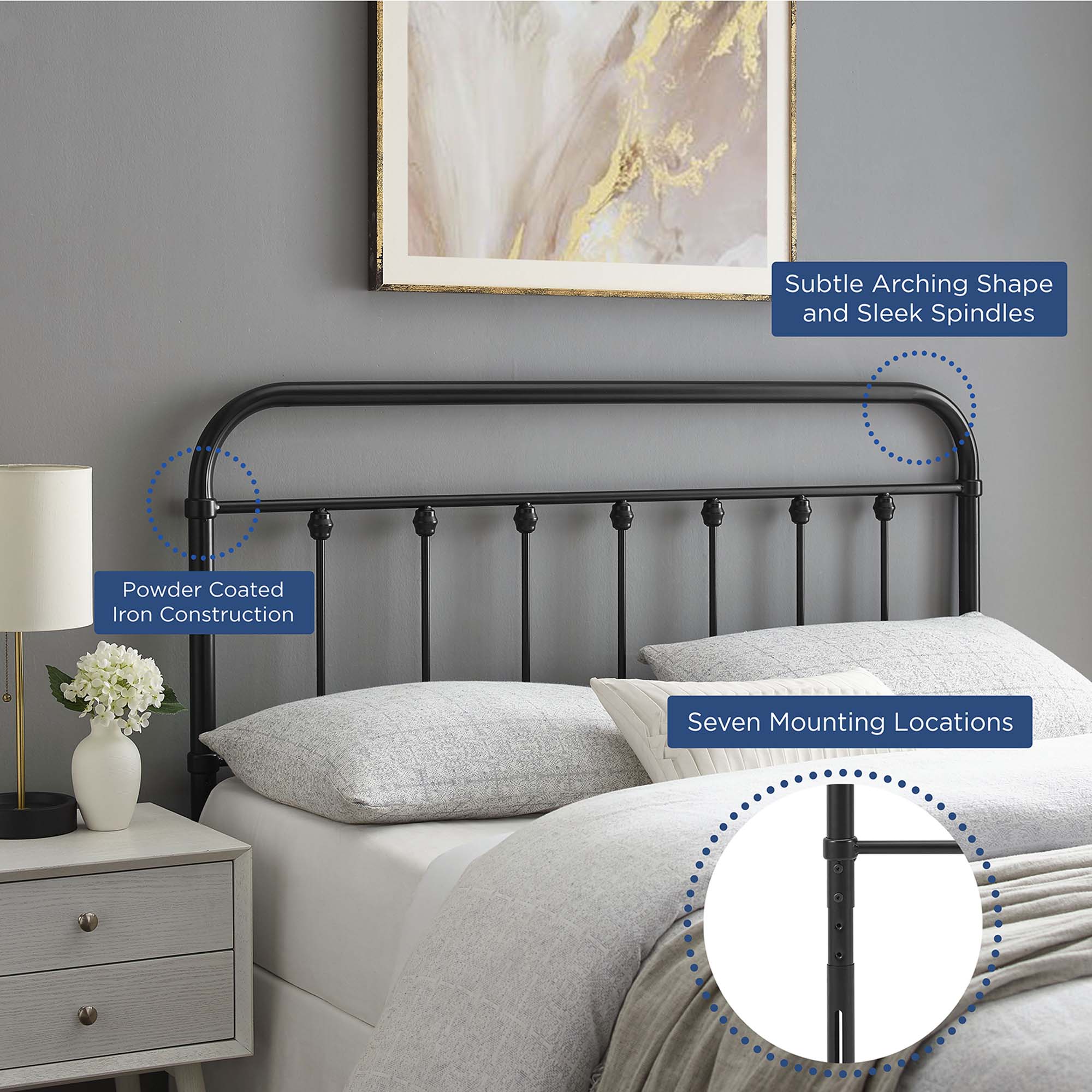 Sage Metal Queen Headboard by Modway - Best Buy Furniture