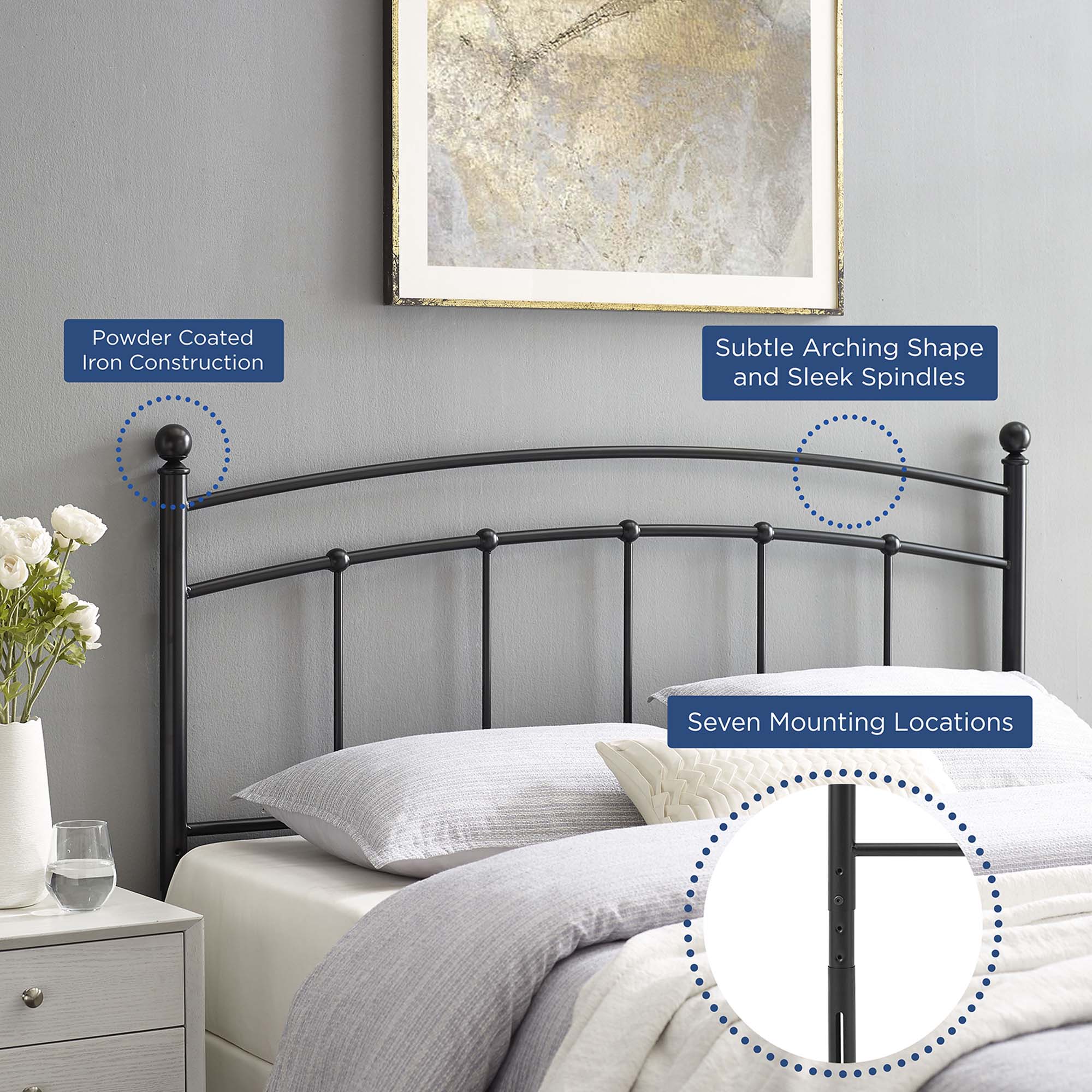 Abigail Metal Full Headboard by Modway - Best Buy Furniture