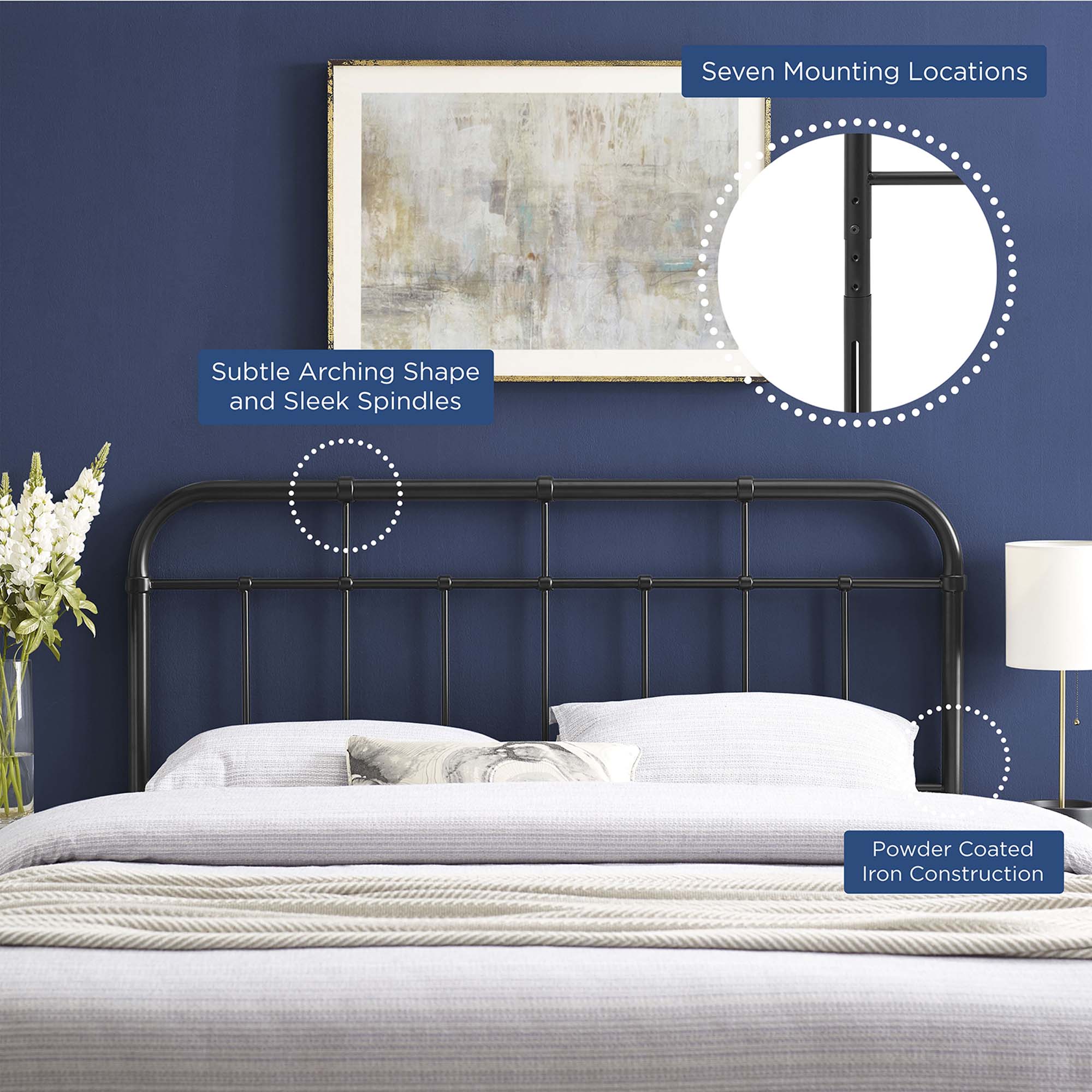 Alessia Metal Full Headboard by Modway - Best Buy Furniture