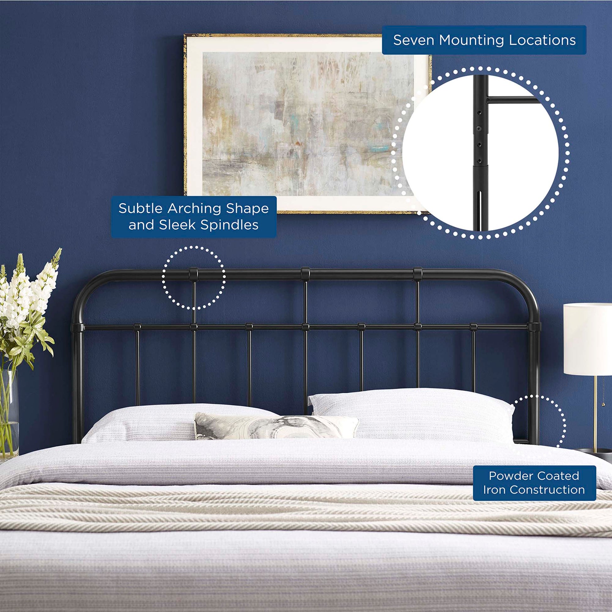 Alessia Metal King Headboard by Modway - Best Buy Furniture