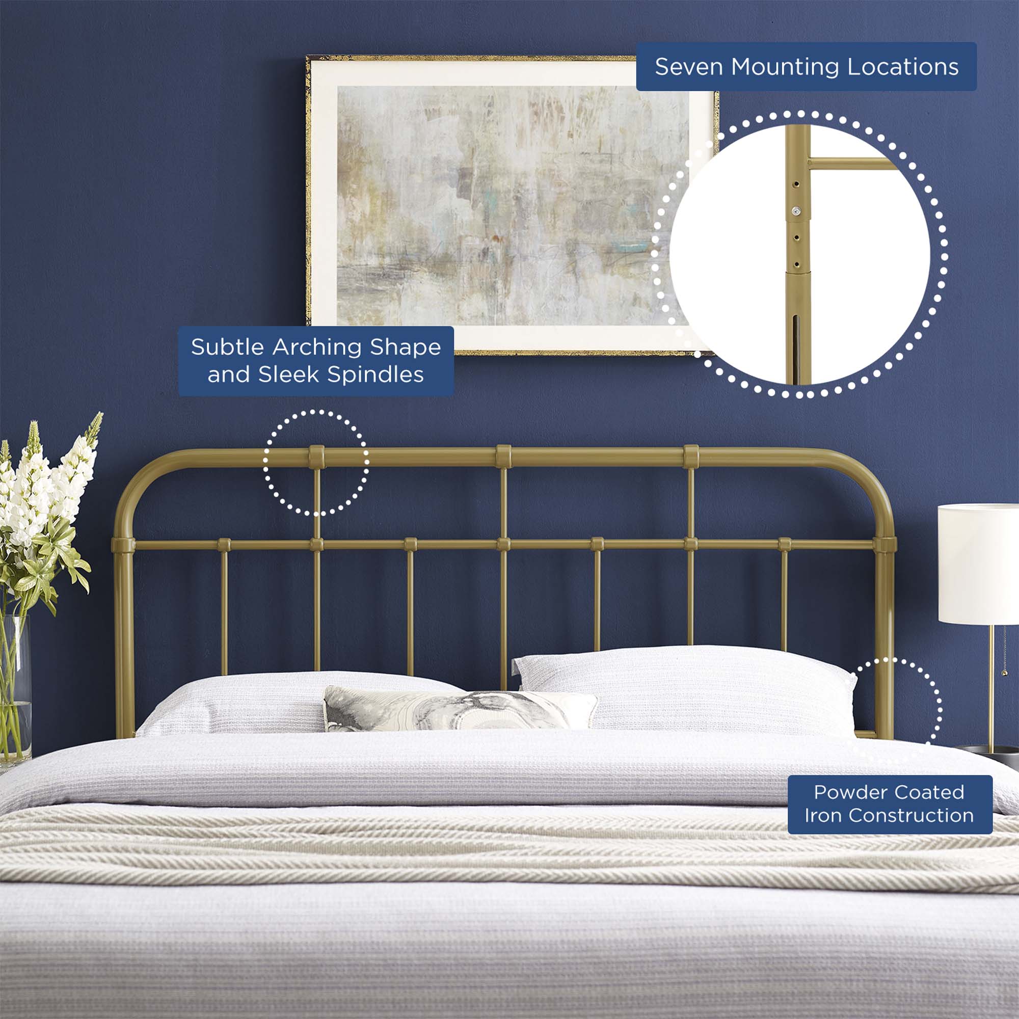 Alessia Metal King Headboard by Modway - Best Buy Furniture