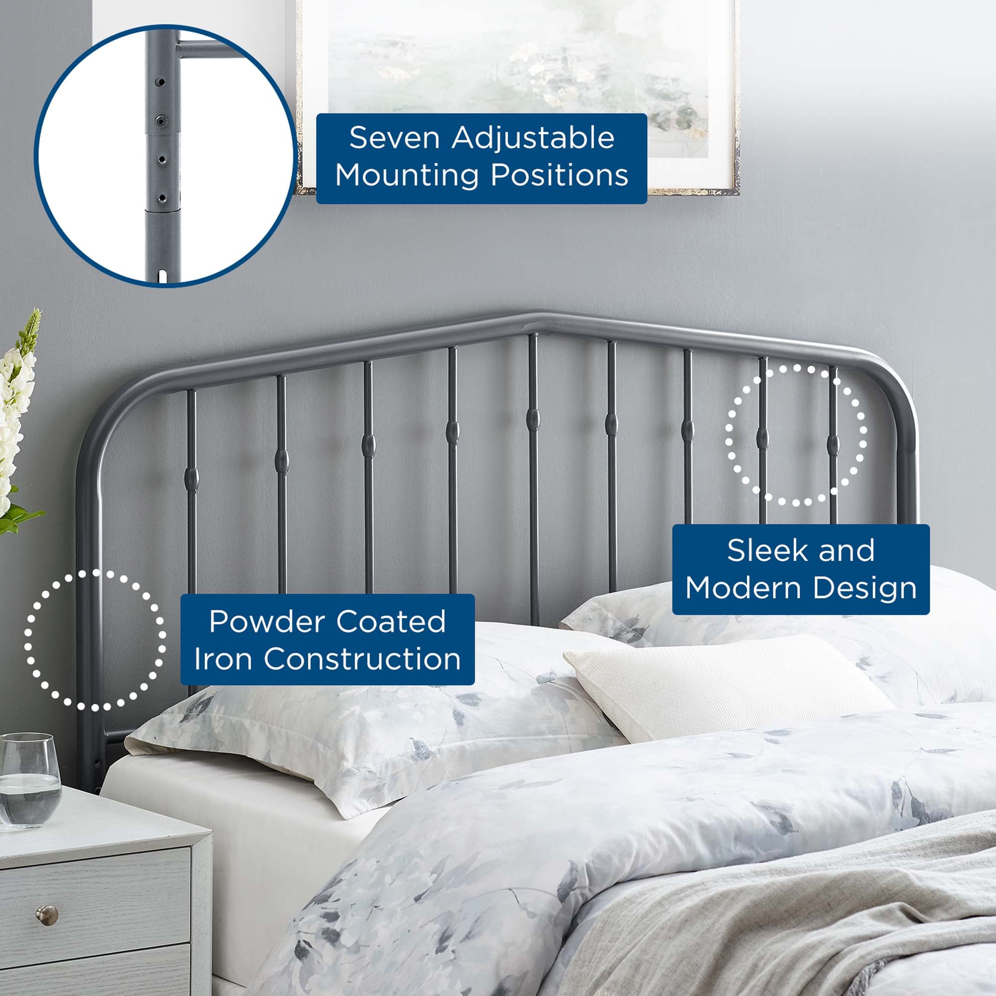 Lennon Metal Full Headboard by Modway - Best Buy Furniture