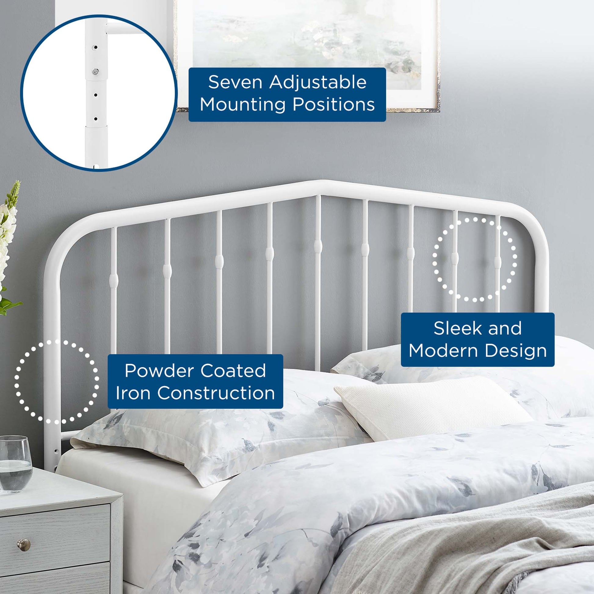 Lennon Metal Full Headboard by Modway - Best Buy Furniture