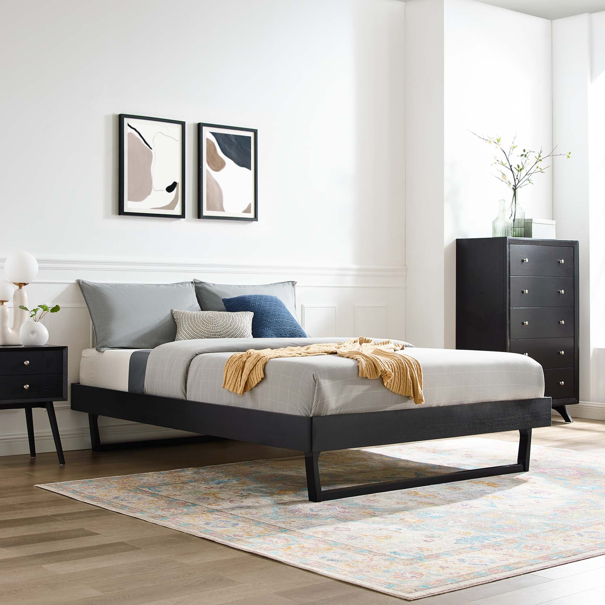 Billie Wood Full Platform Bed Frame by Modway - Best Buy Furniture