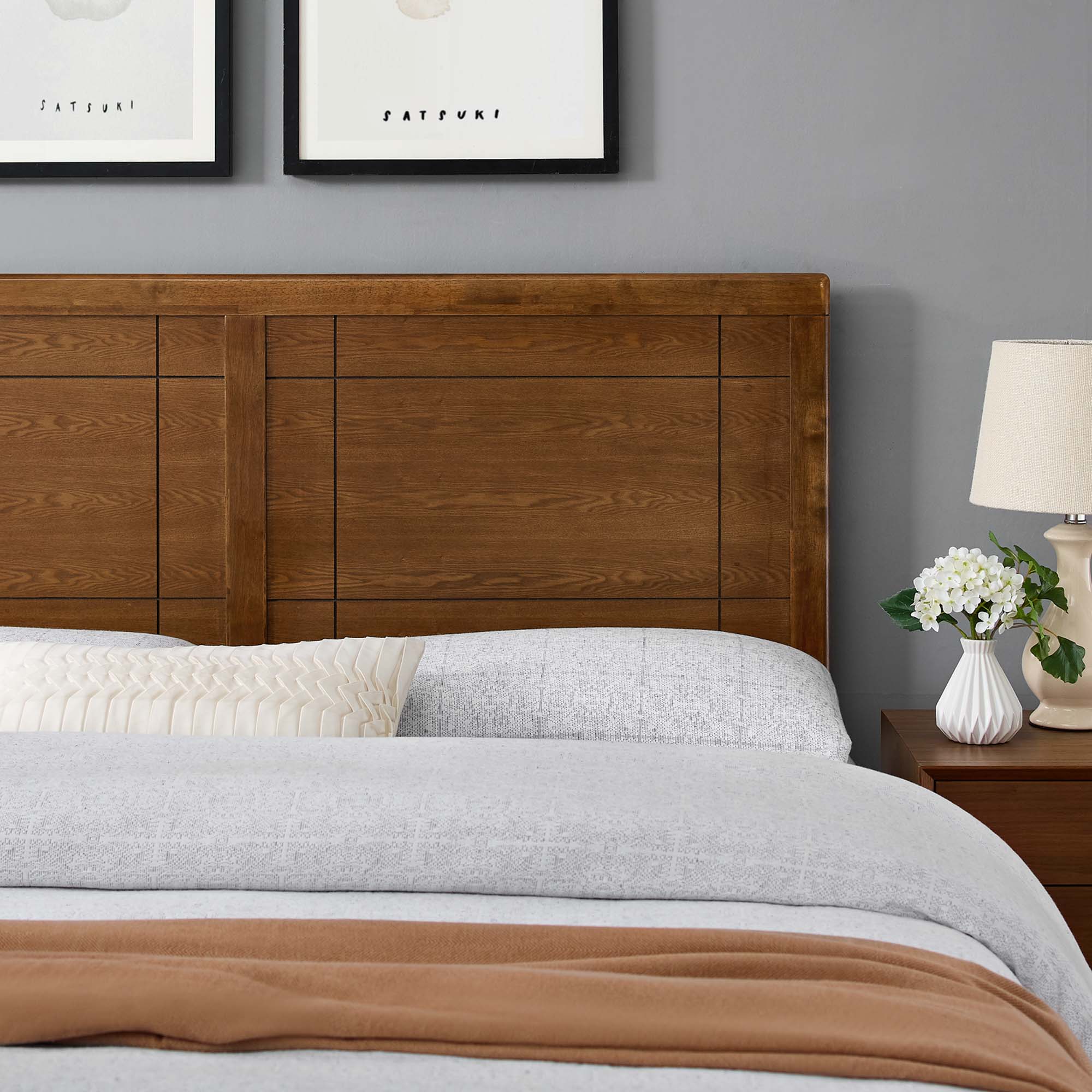 Archie Wood Queen Headboard by Modway - Best Buy Furniture