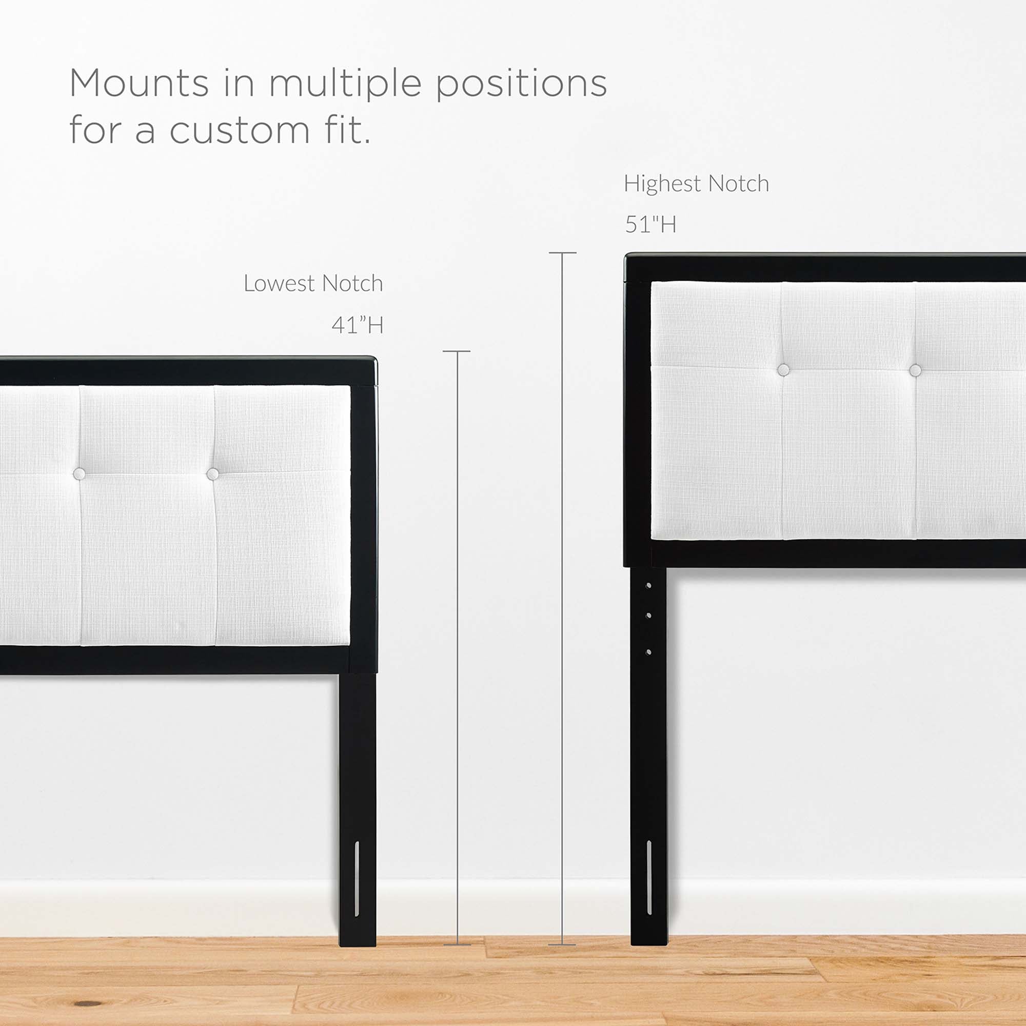 Draper Tufted Fabric and Wood Twin Headboard by Modway - Best Buy Furniture