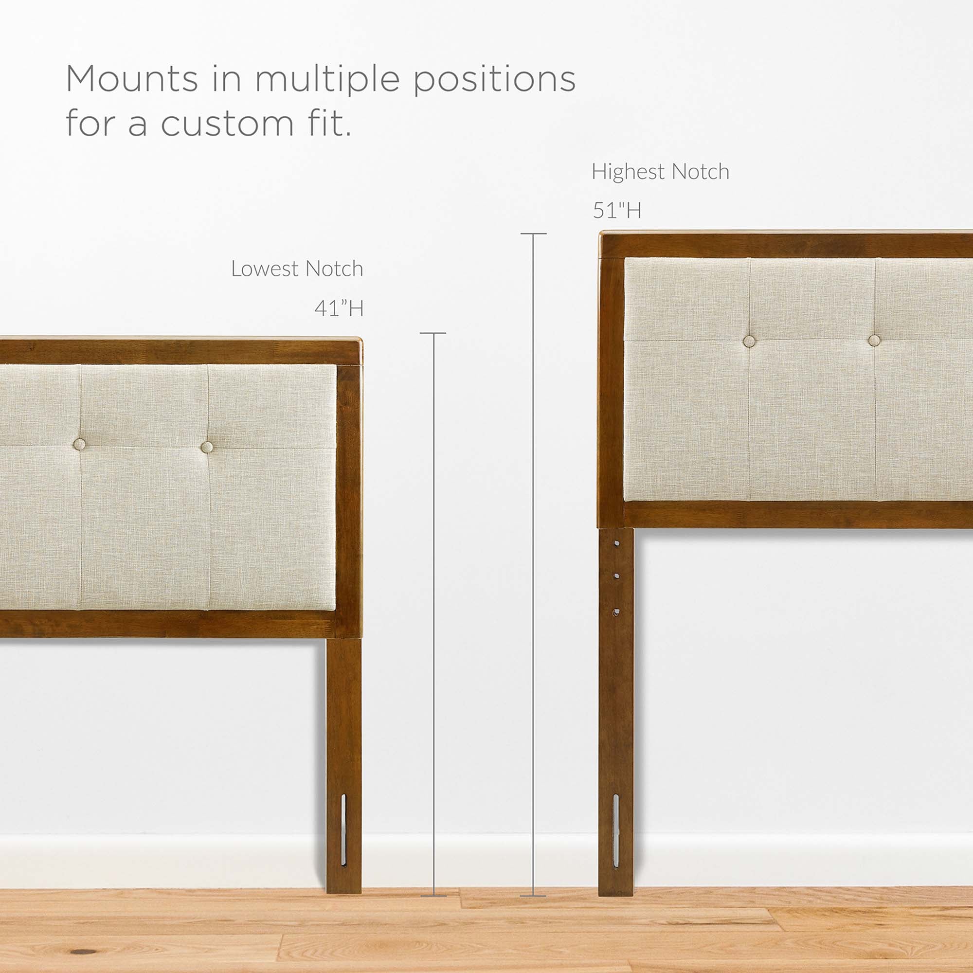 Draper Tufted Fabric and Wood Full Headboard by Modway - Best Buy Furniture