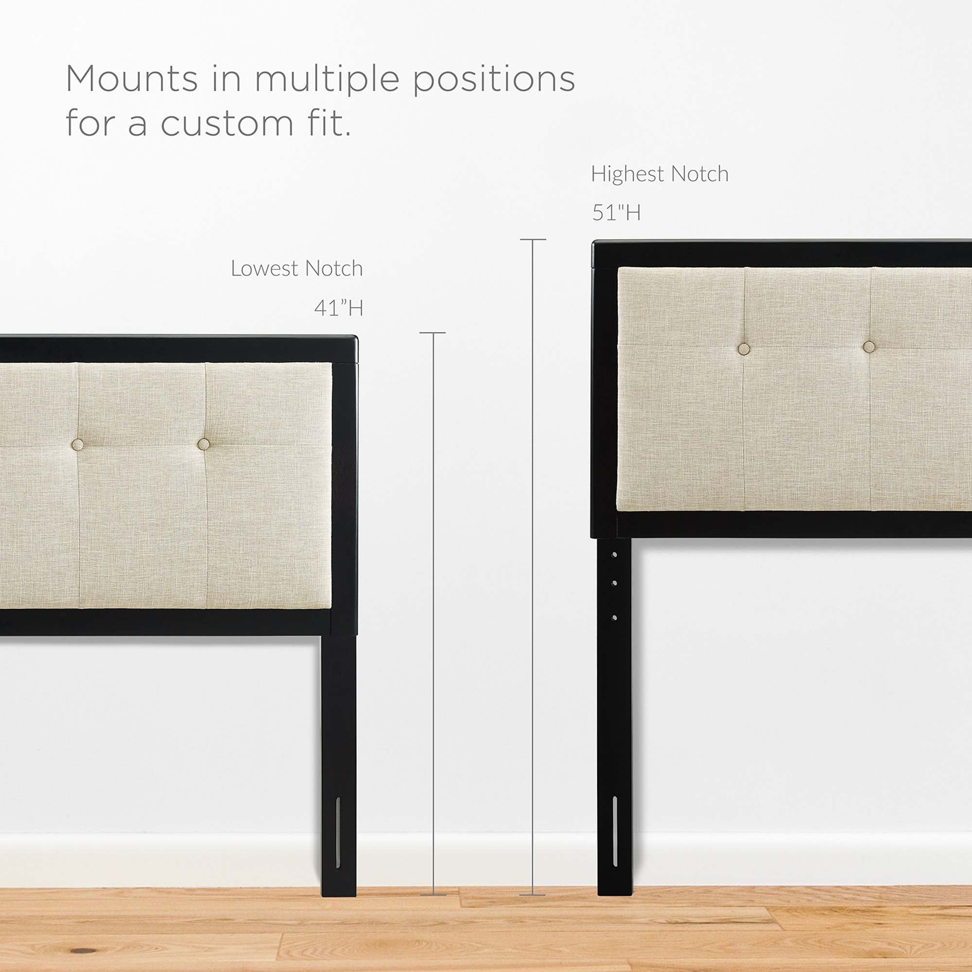 Draper Tufted Fabric and Wood Queen Headboard by Modway - Best Buy Furniture