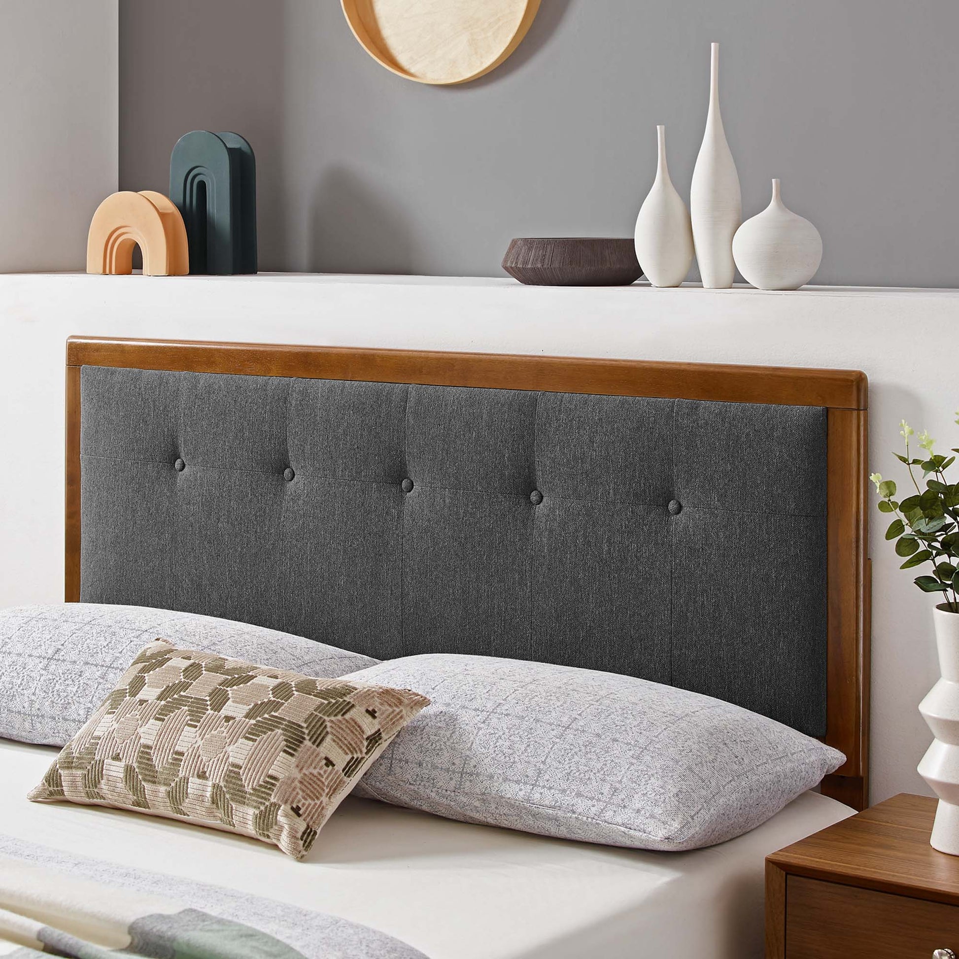 Draper Tufted Fabric and Wood Queen Headboard by Modway - Best Buy Furniture