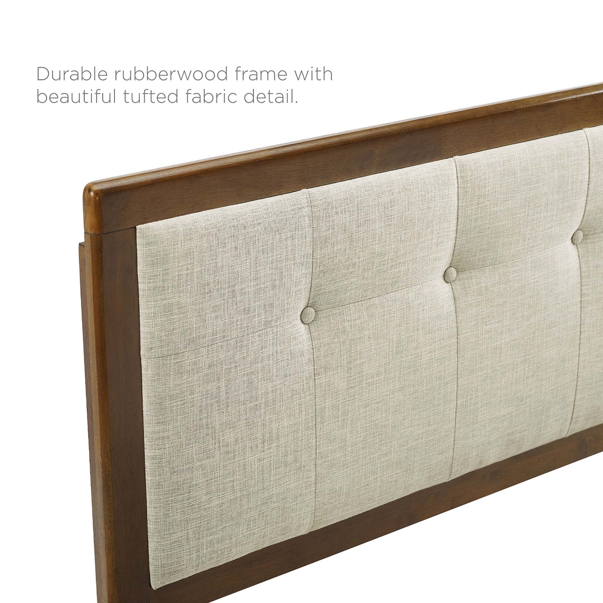 Draper Tufted Fabric and Wood King Headboard by Modway - Best Buy Furniture