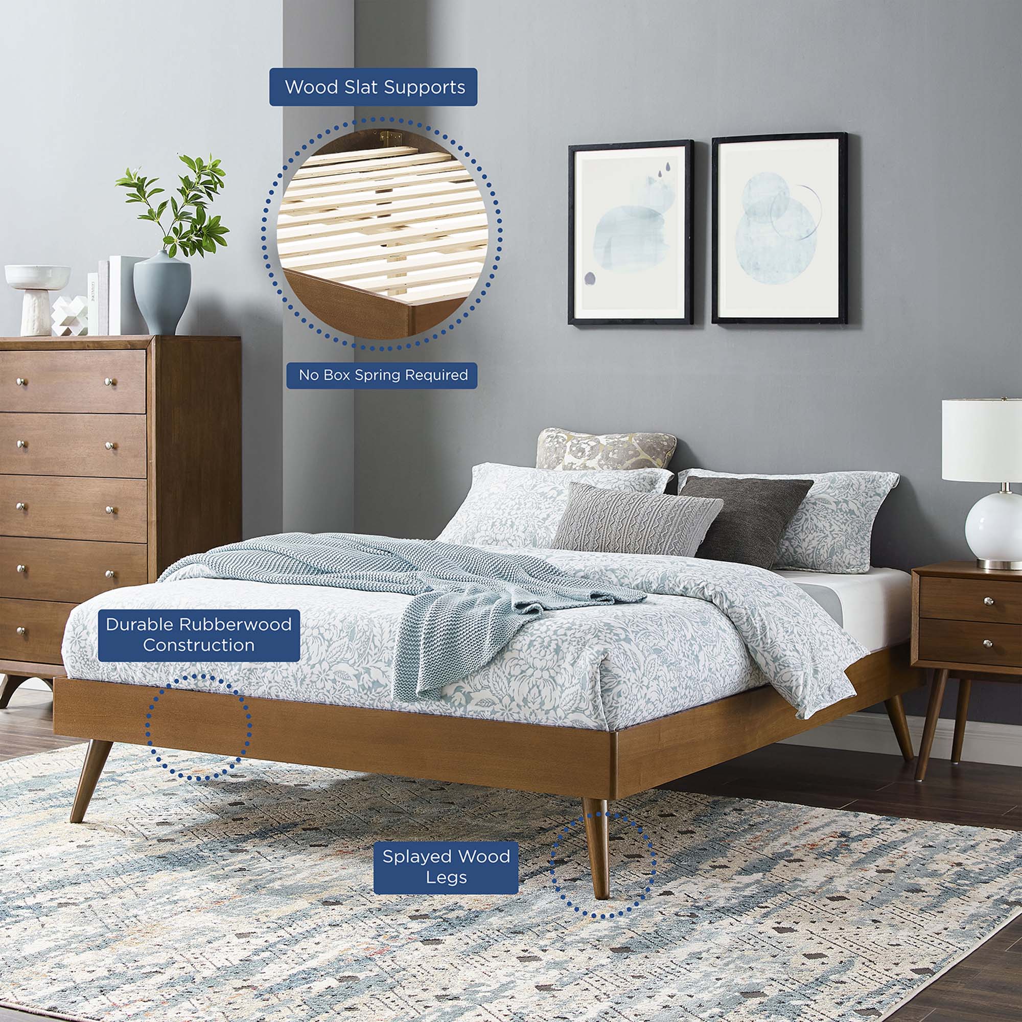 Margo Wood Twin Platform Bed Frame by Modway - Best Buy Furniture