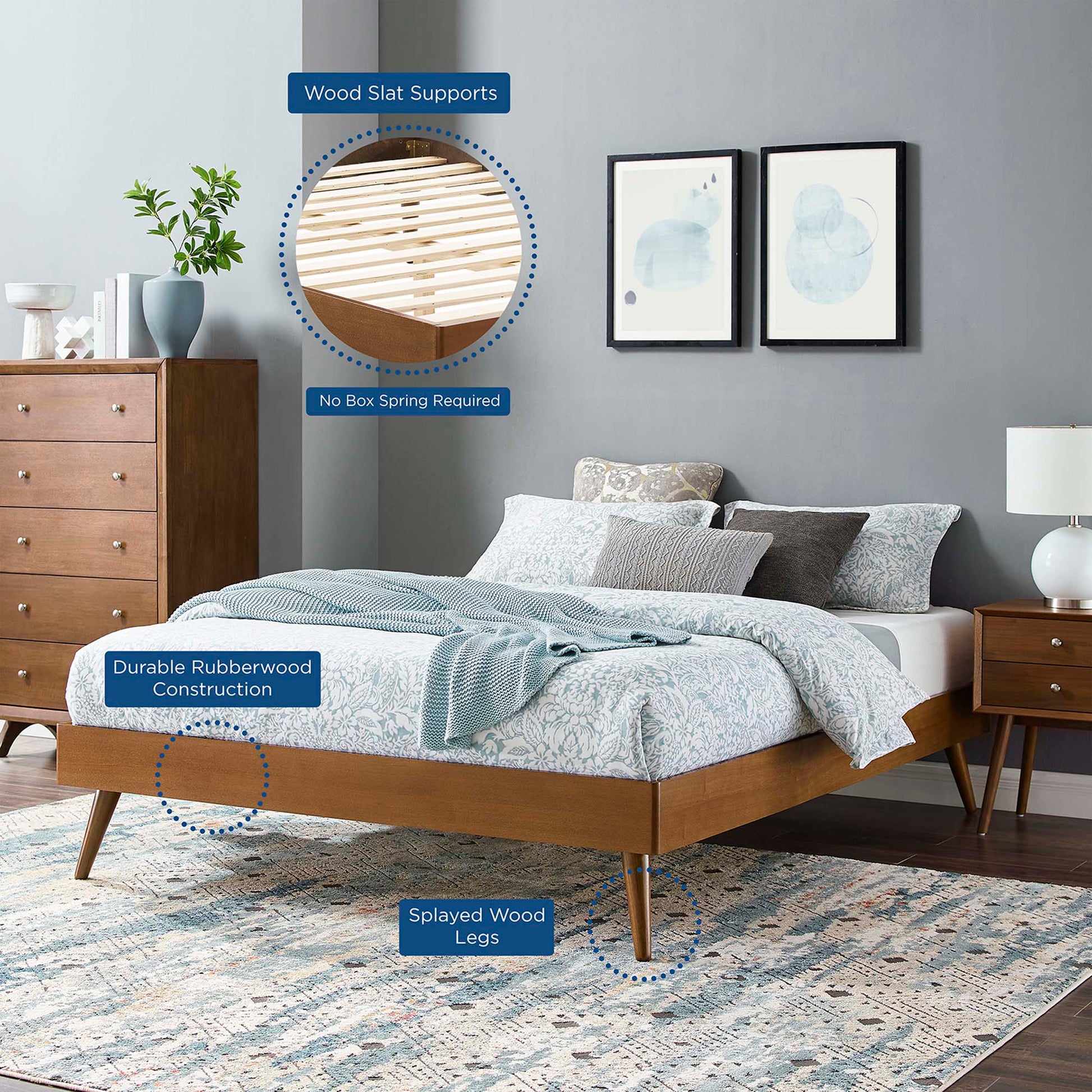 Margo Wood Full Platform Bed Frame by Modway - Best Buy Furniture