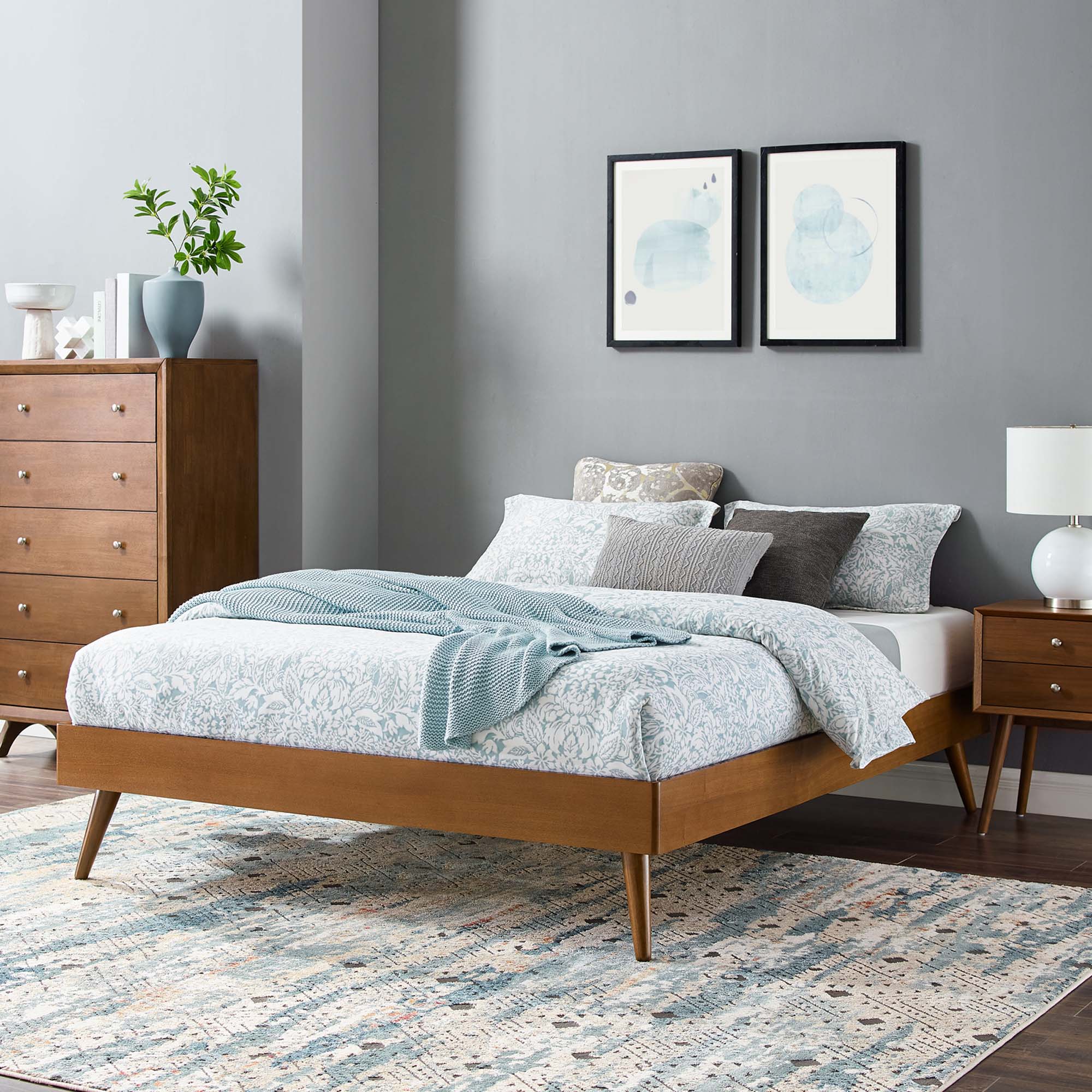 Margo Wood Queen Platform Bed Frame by Modway - Best Buy Furniture