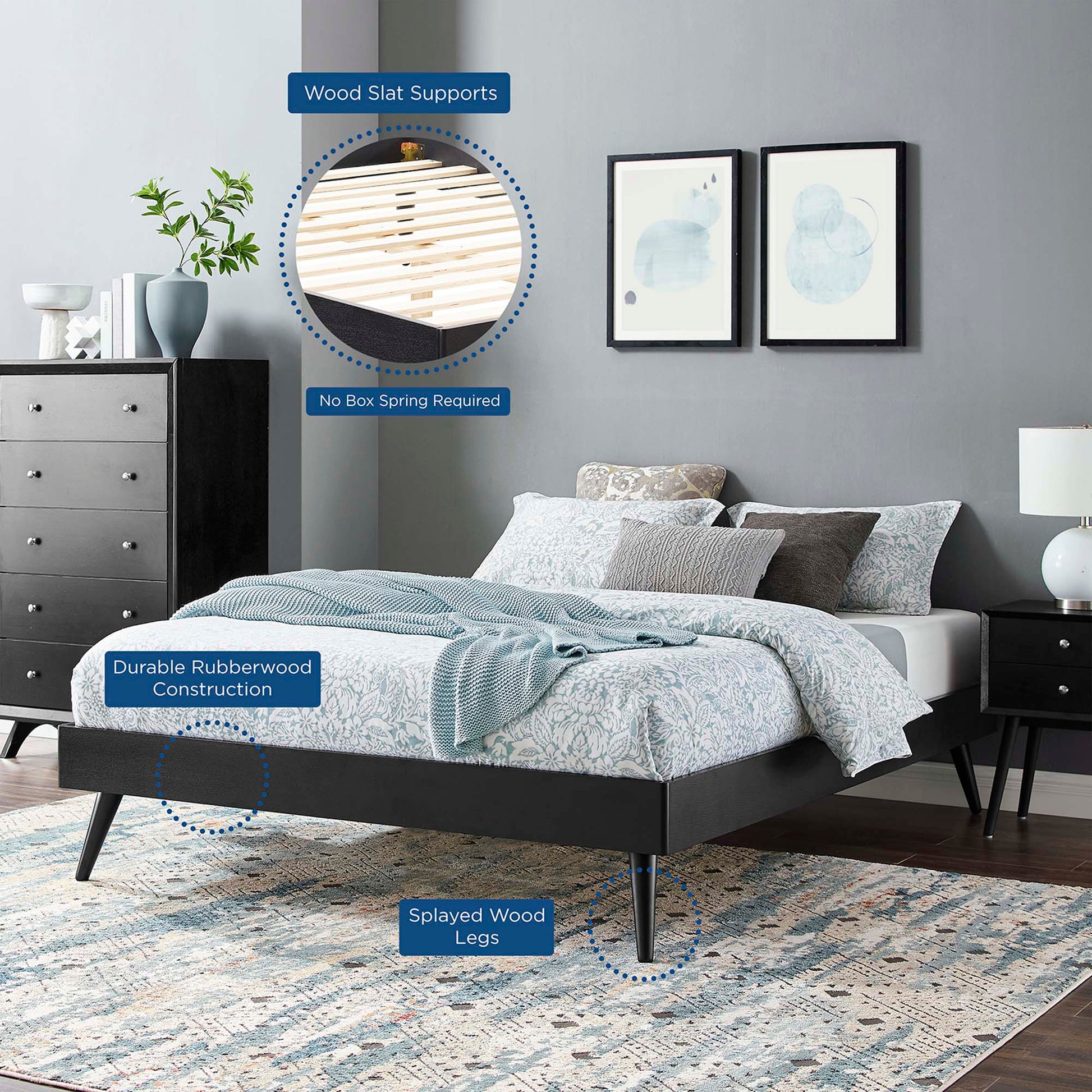 Margo Wood King Platform Bed Frame by Modway - Best Buy Furniture