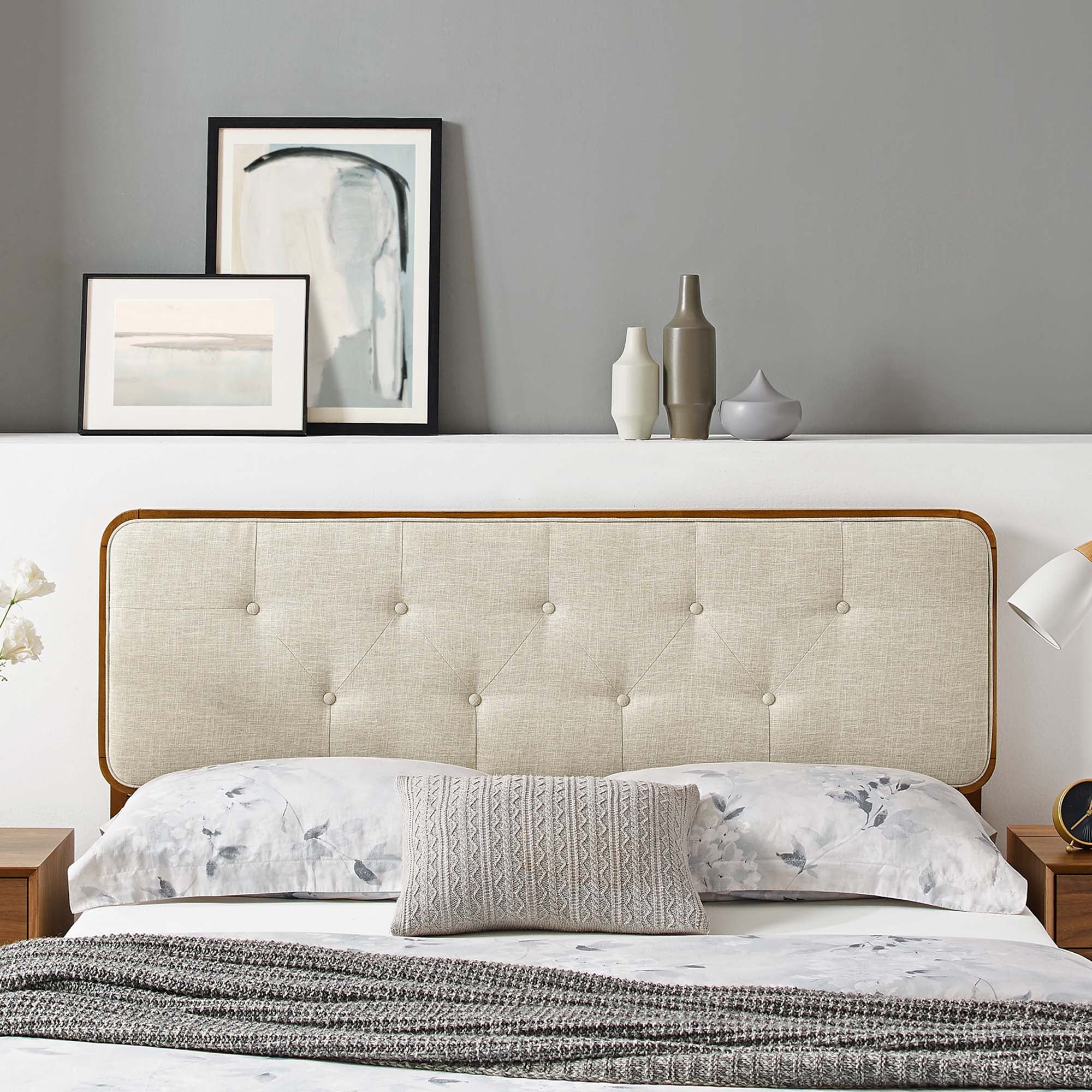 Collins Tufted Fabric and Wood Full Headboard by Modway - Best Buy Furniture