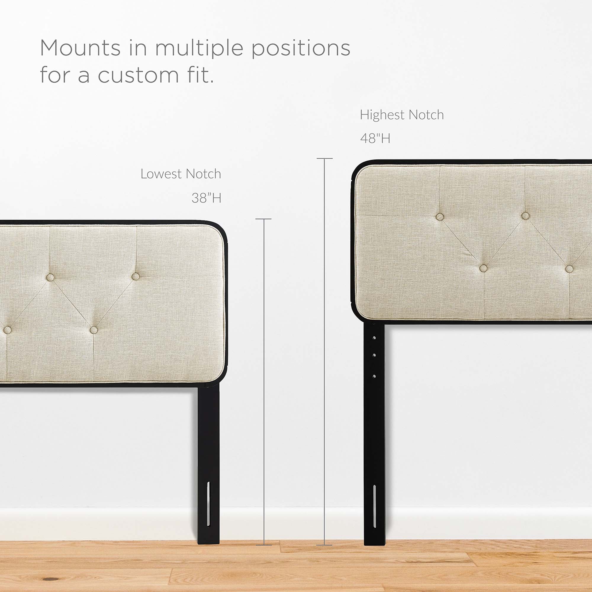 Collins Tufted Fabric and Wood Queen Headboard by Modway - Best Buy Furniture
