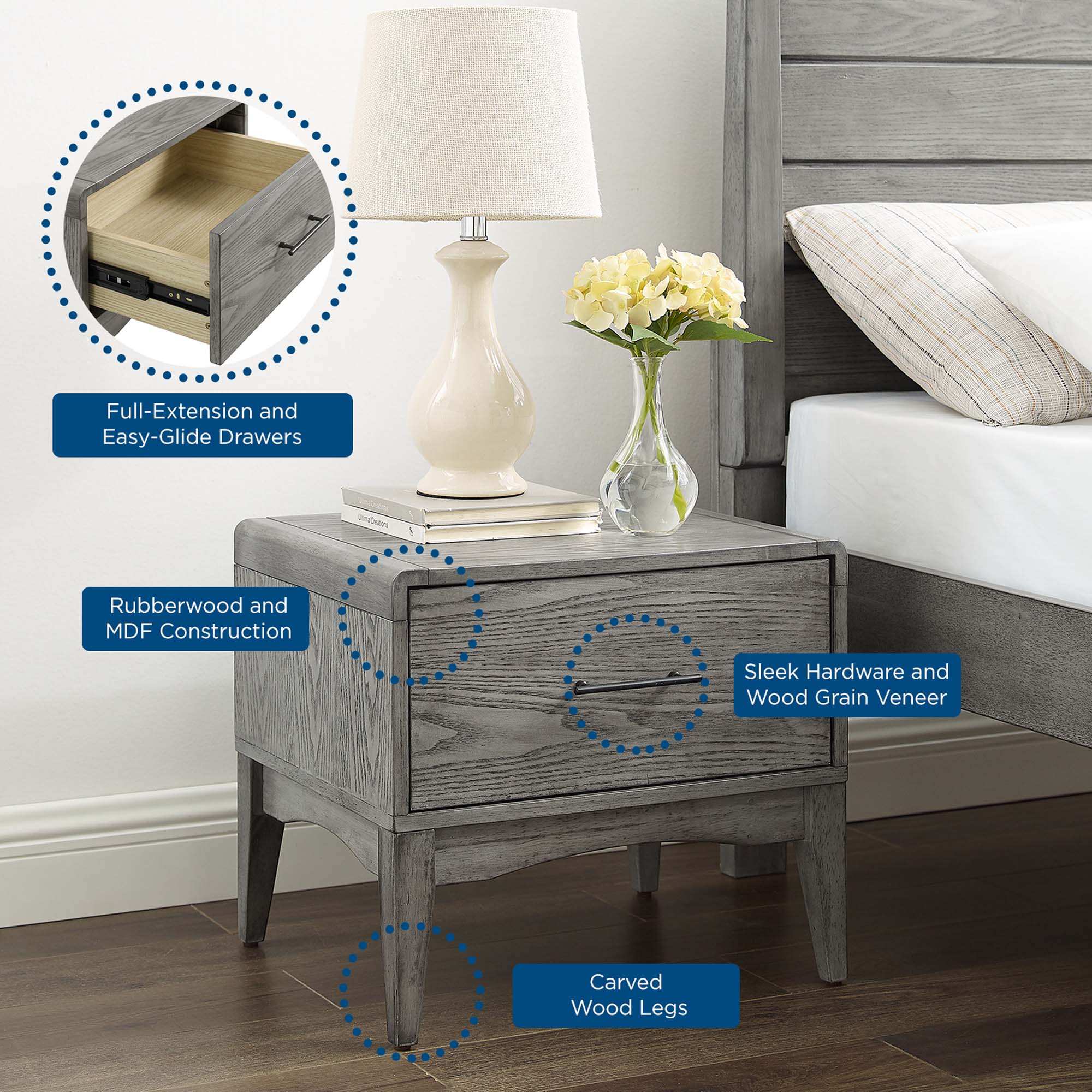 Georgia Wood Nightstand - Best Buy Furniture
