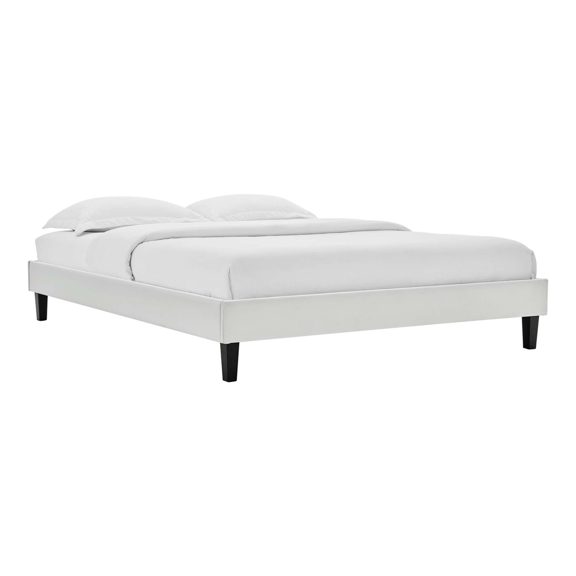 Reign Performance Velvet Twin Platform Bed Frame by Modway - Best Buy Furniture