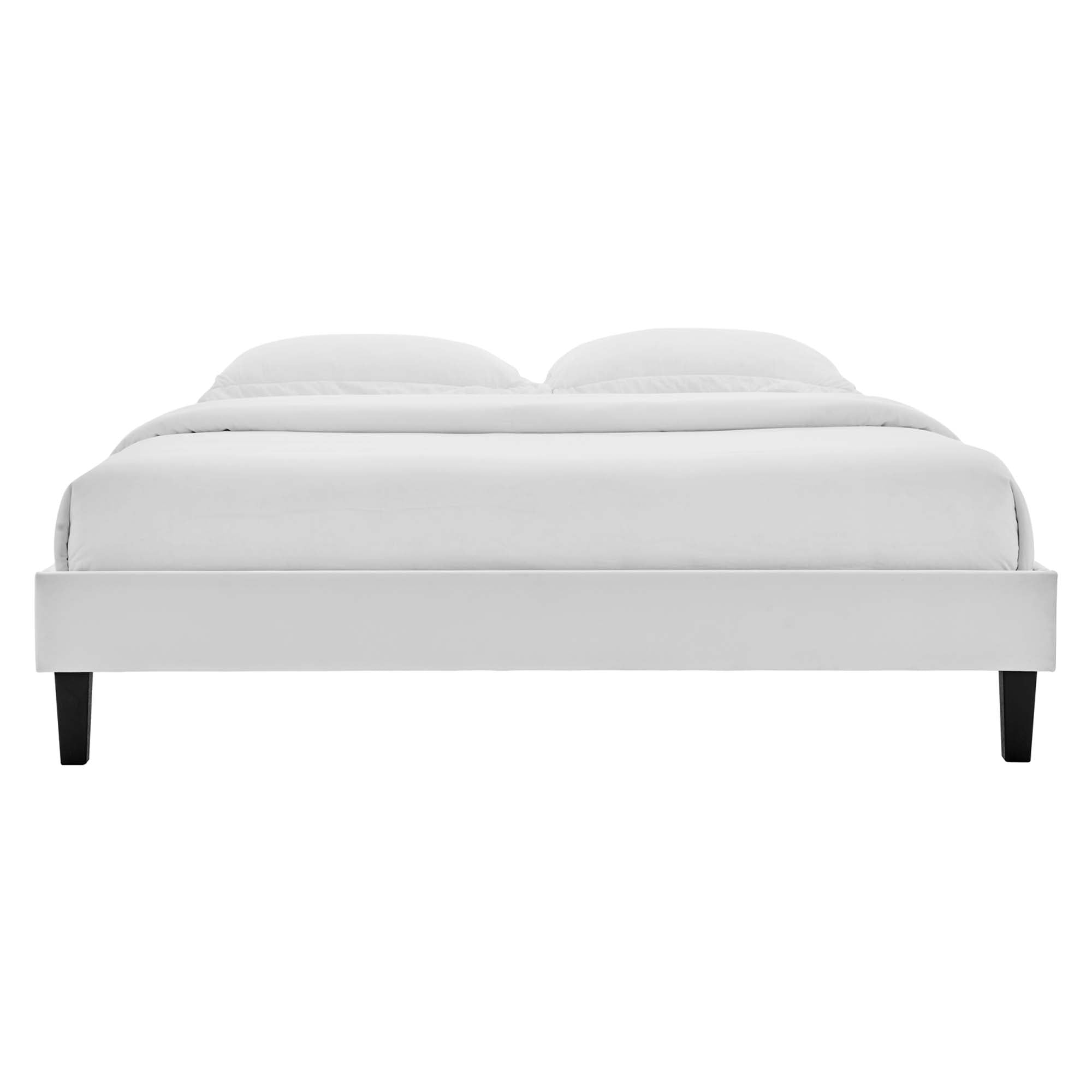 Reign Performance Velvet Twin Platform Bed Frame by Modway - Best Buy Furniture
