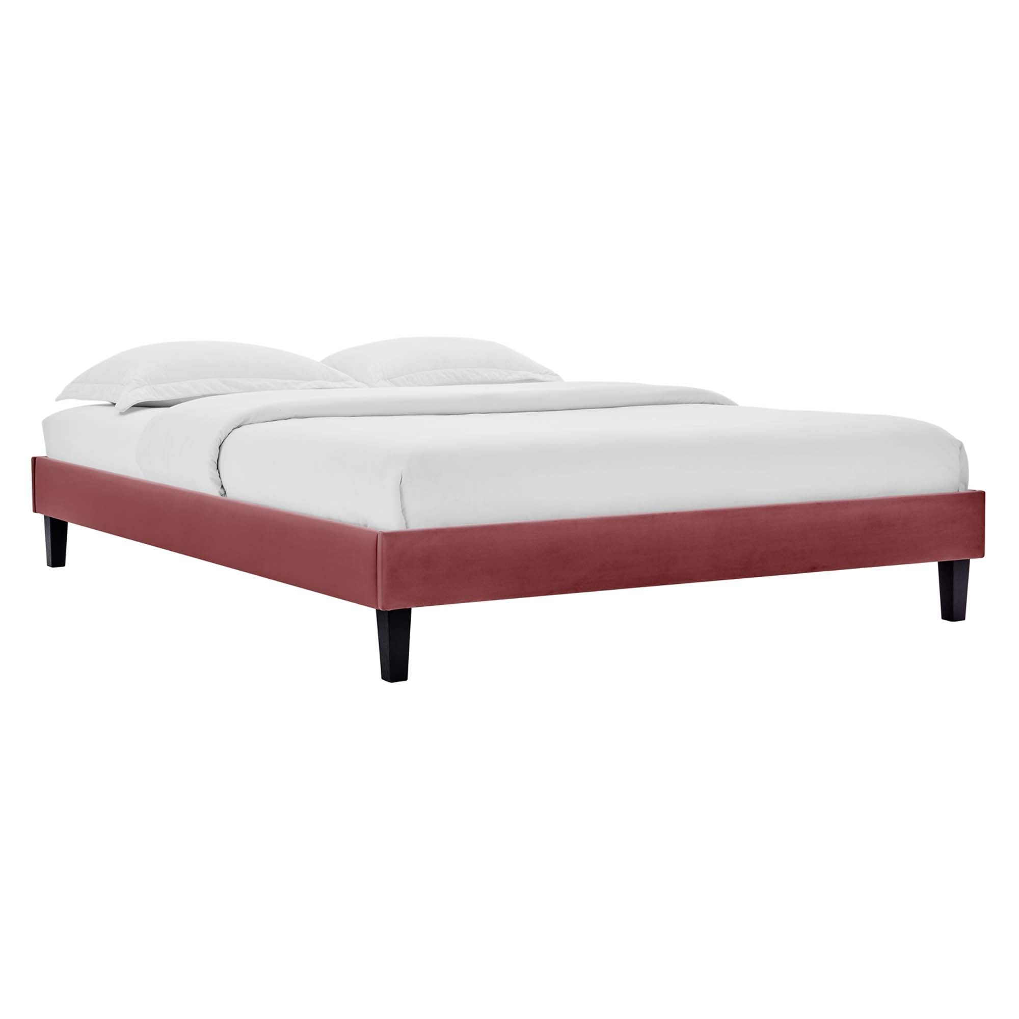 Reign Performance Velvet Queen Platform Bed Frame by Modway - Best Buy Furniture