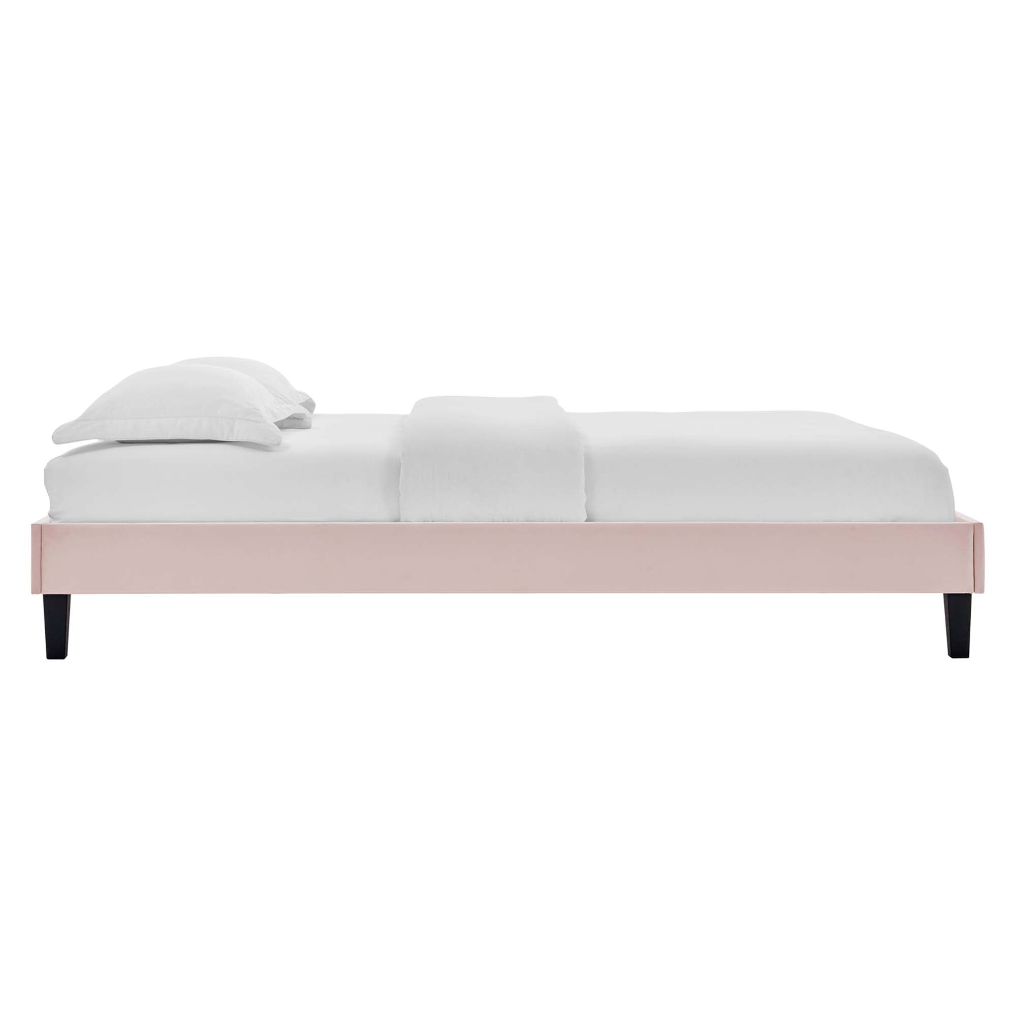 Reign Performance Velvet Queen Platform Bed Frame by Modway - Best Buy Furniture