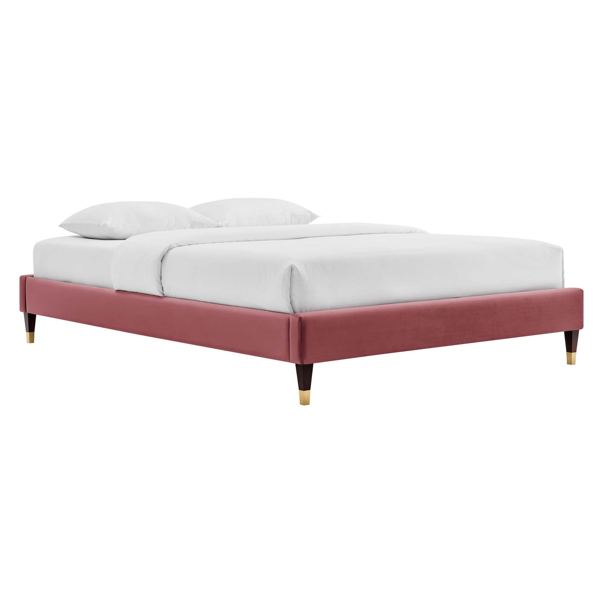 Harlow Performance Velvet Queen Platform Bed Frame by Modway - Best Buy Furniture
