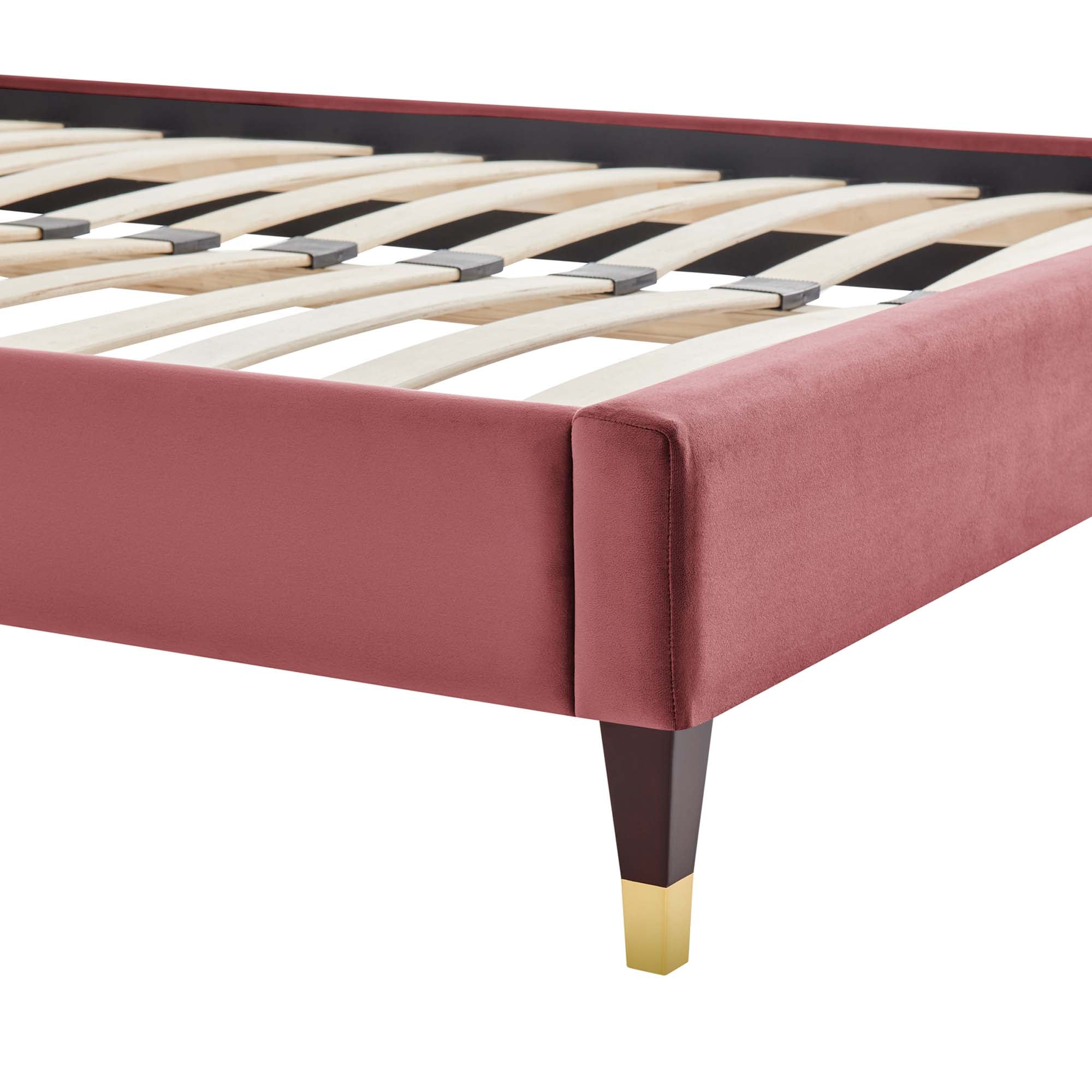 Harlow Performance Velvet Queen Platform Bed Frame by Modway - Best Buy Furniture