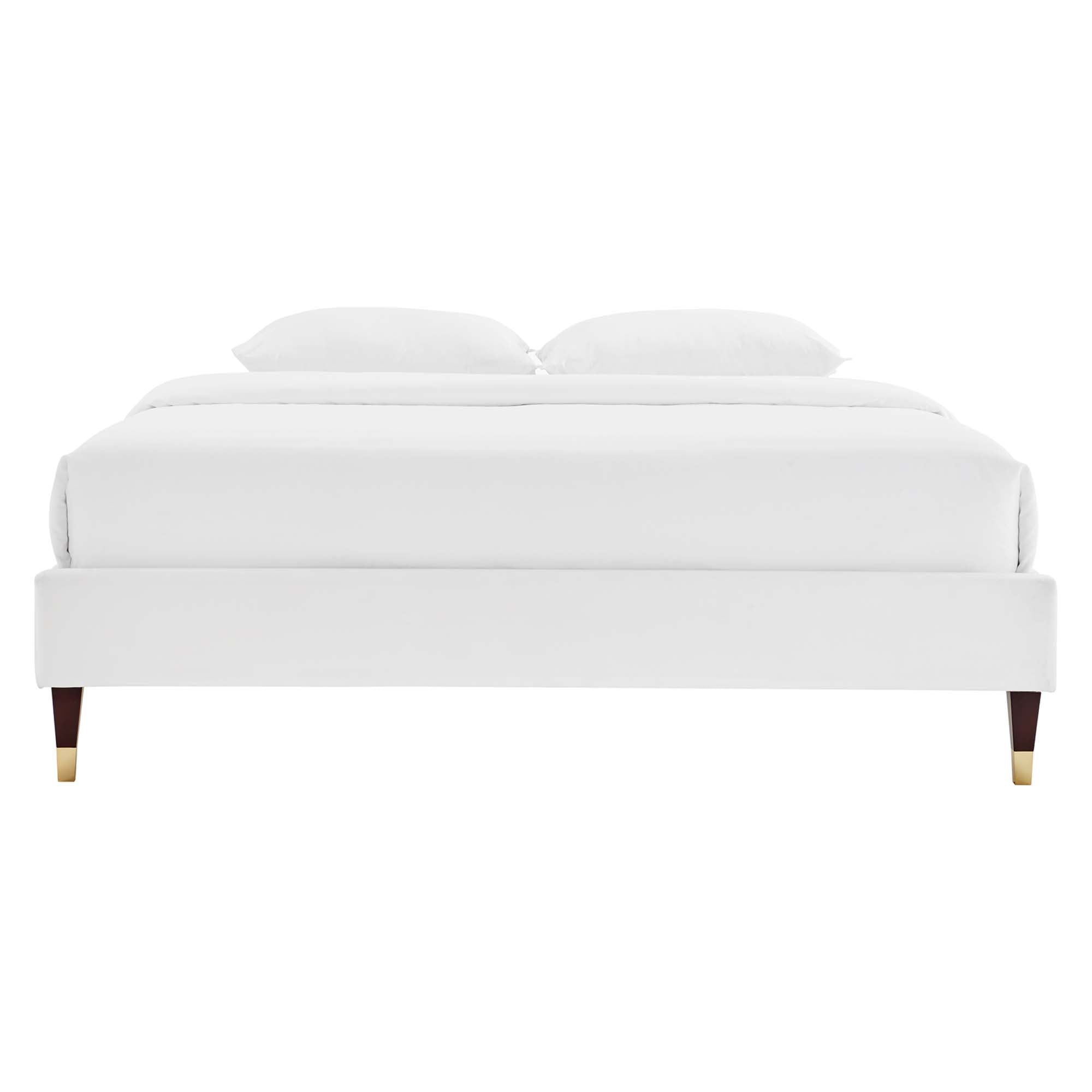 Harlow Performance Velvet Queen Platform Bed Frame by Modway - Best Buy Furniture