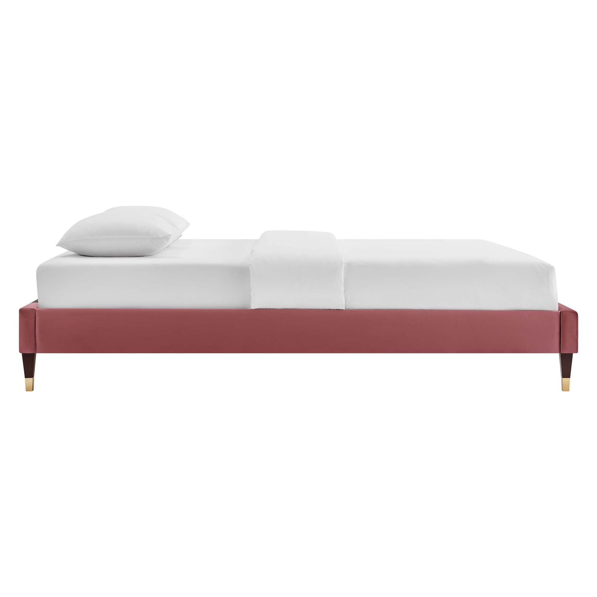 Harlow Performance Velvet King Platform Bed Frame by Modway - Best Buy Furniture