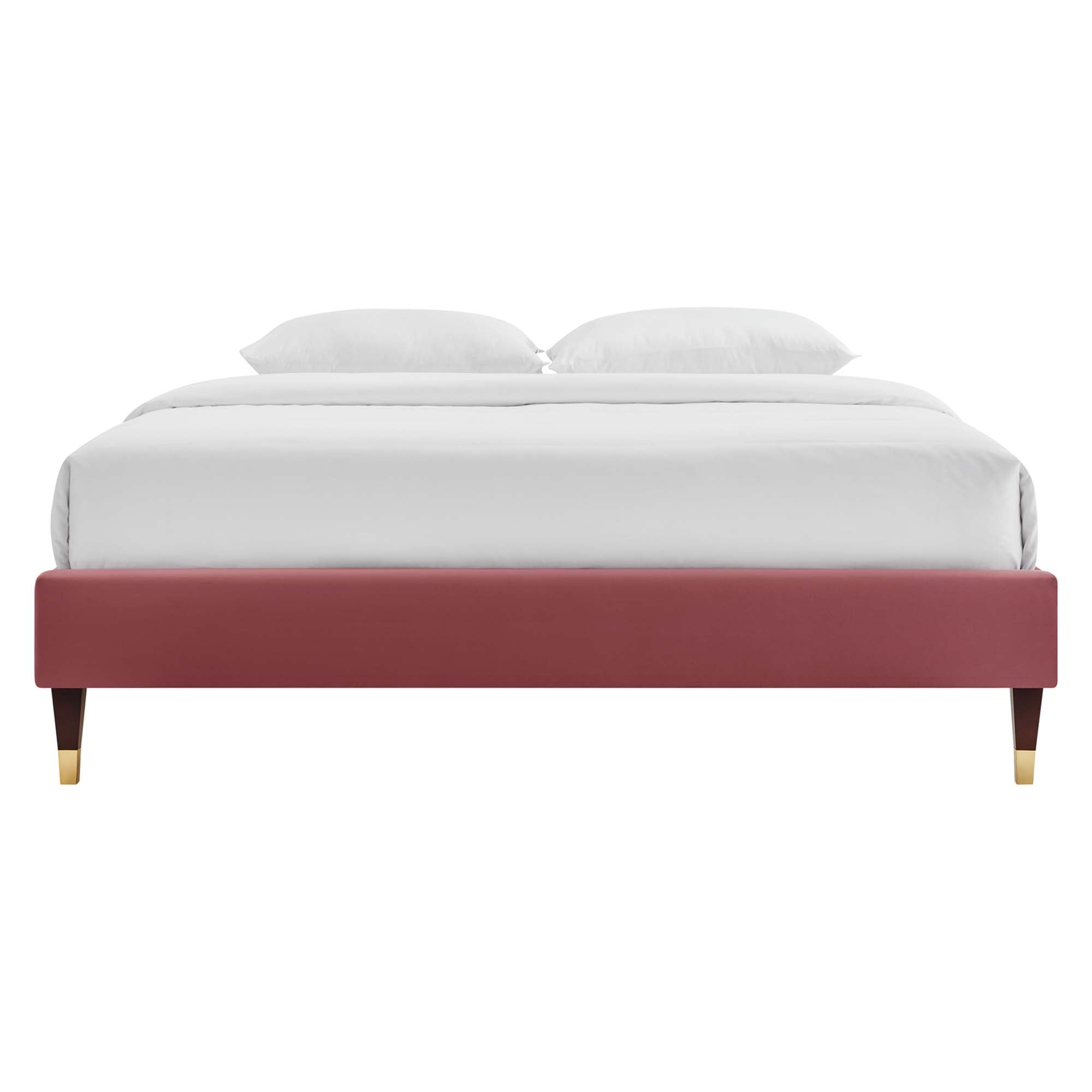 Harlow Performance Velvet King Platform Bed Frame by Modway - Best Buy Furniture