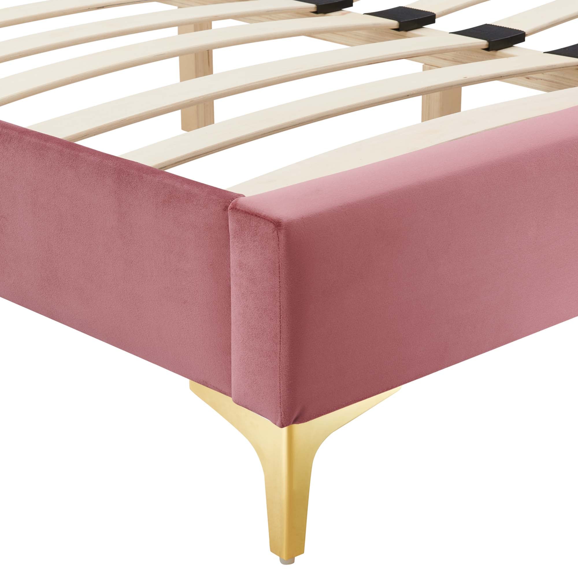 Sutton Performance Velvet Queen Bed Frame by Modway - Best Buy Furniture