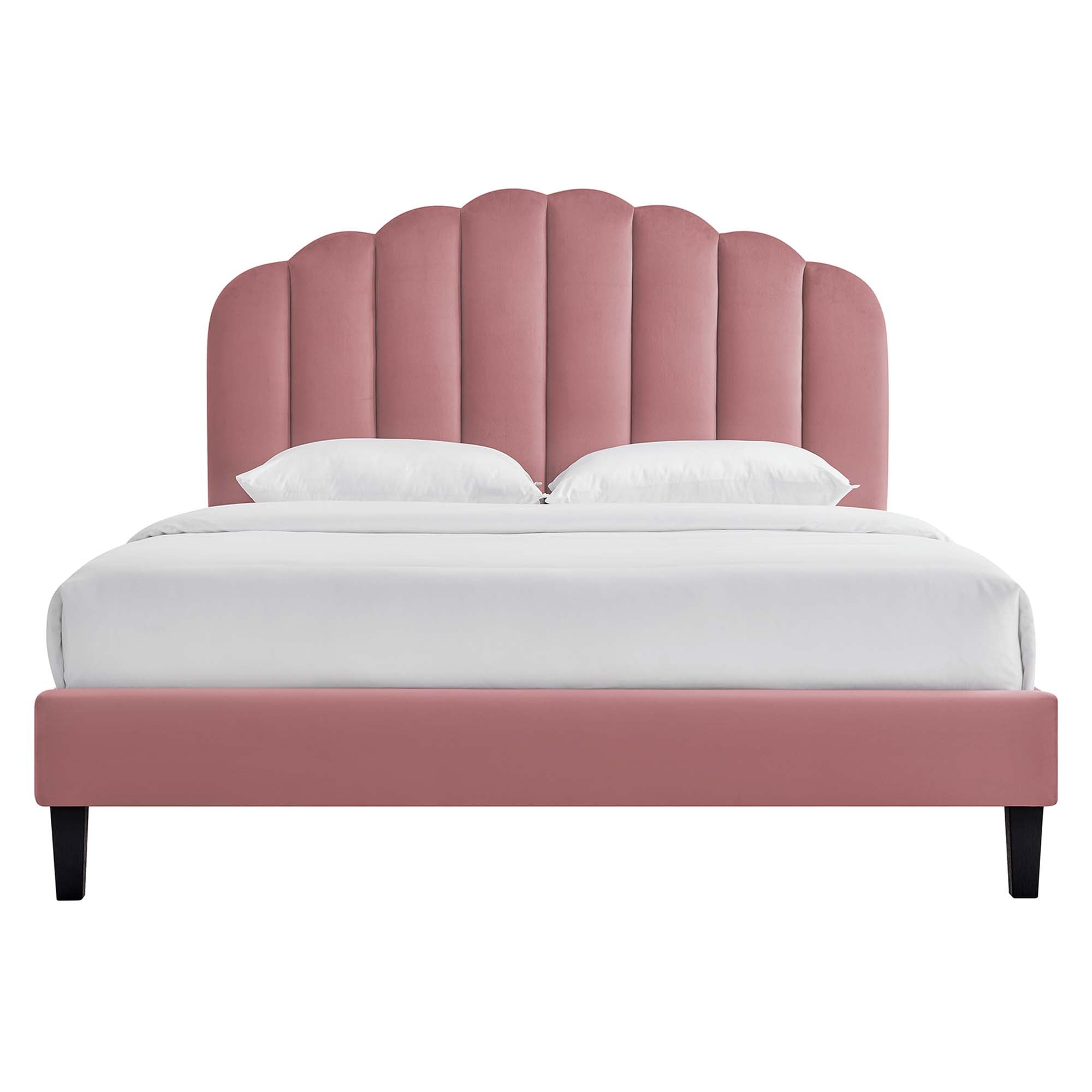 Daisy Performance Velvet Queen Platform Bed by Modway - Best Buy Furniture