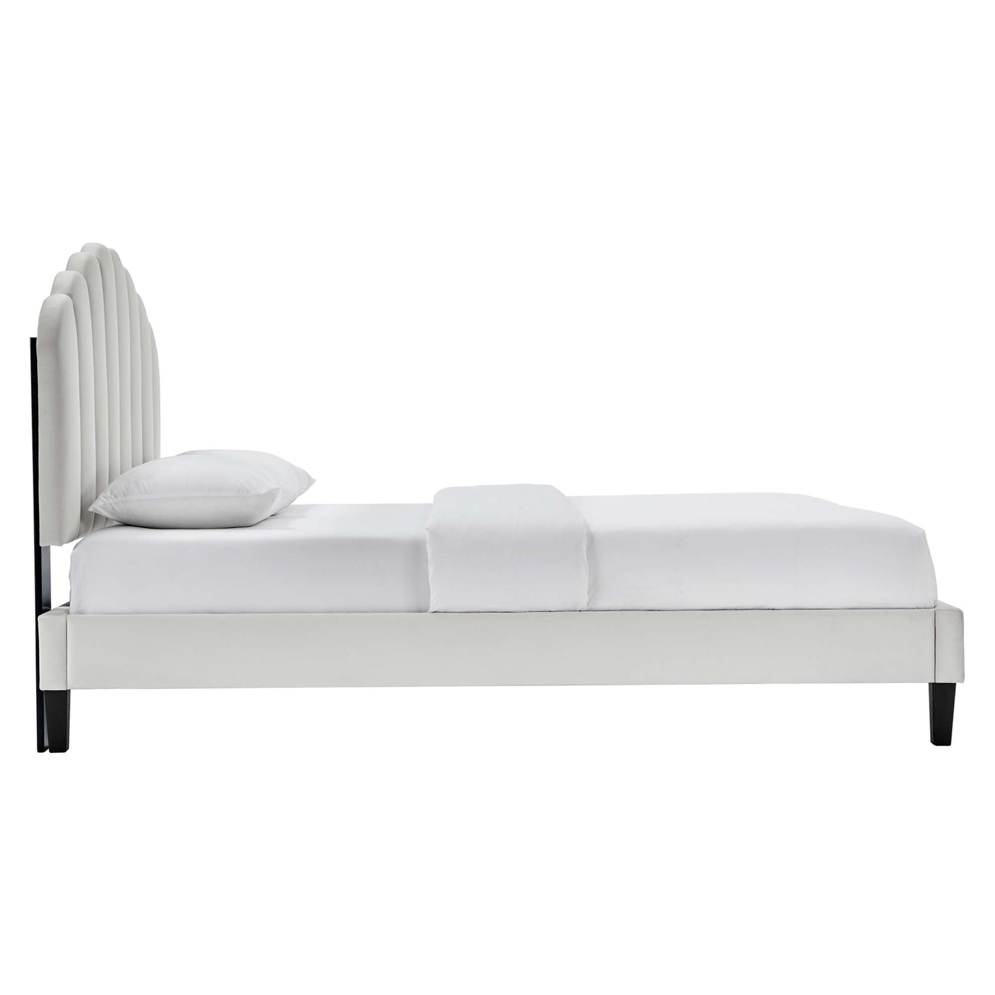 Daisy Performance Velvet Queen Platform Bed by Modway - Best Buy Furniture