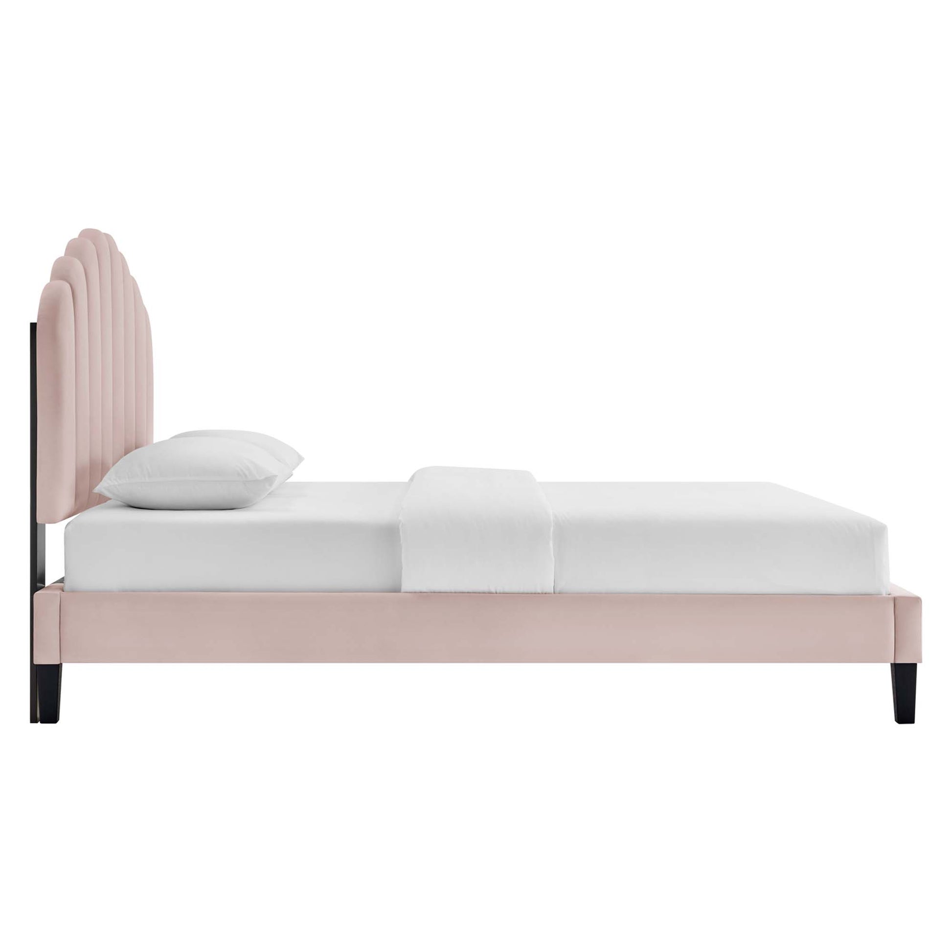 Daisy Performance Velvet Queen Platform Bed by Modway - Best Buy Furniture