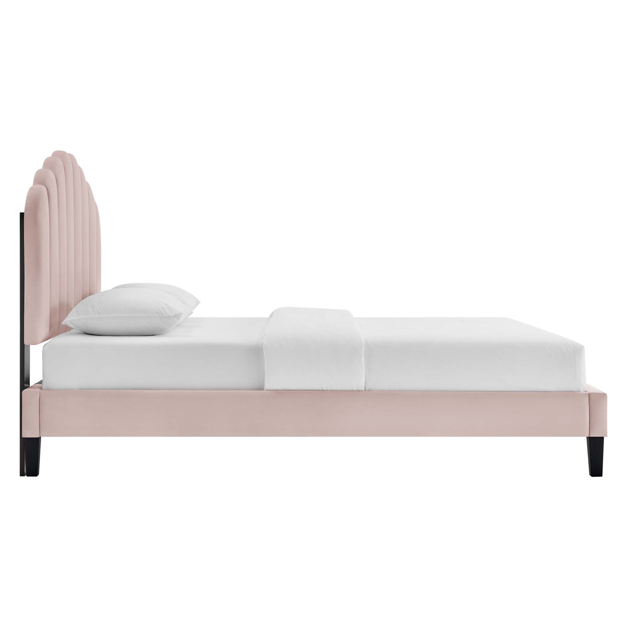 Daisy Performance Velvet Queen Platform Bed by Modway - Best Buy Furniture