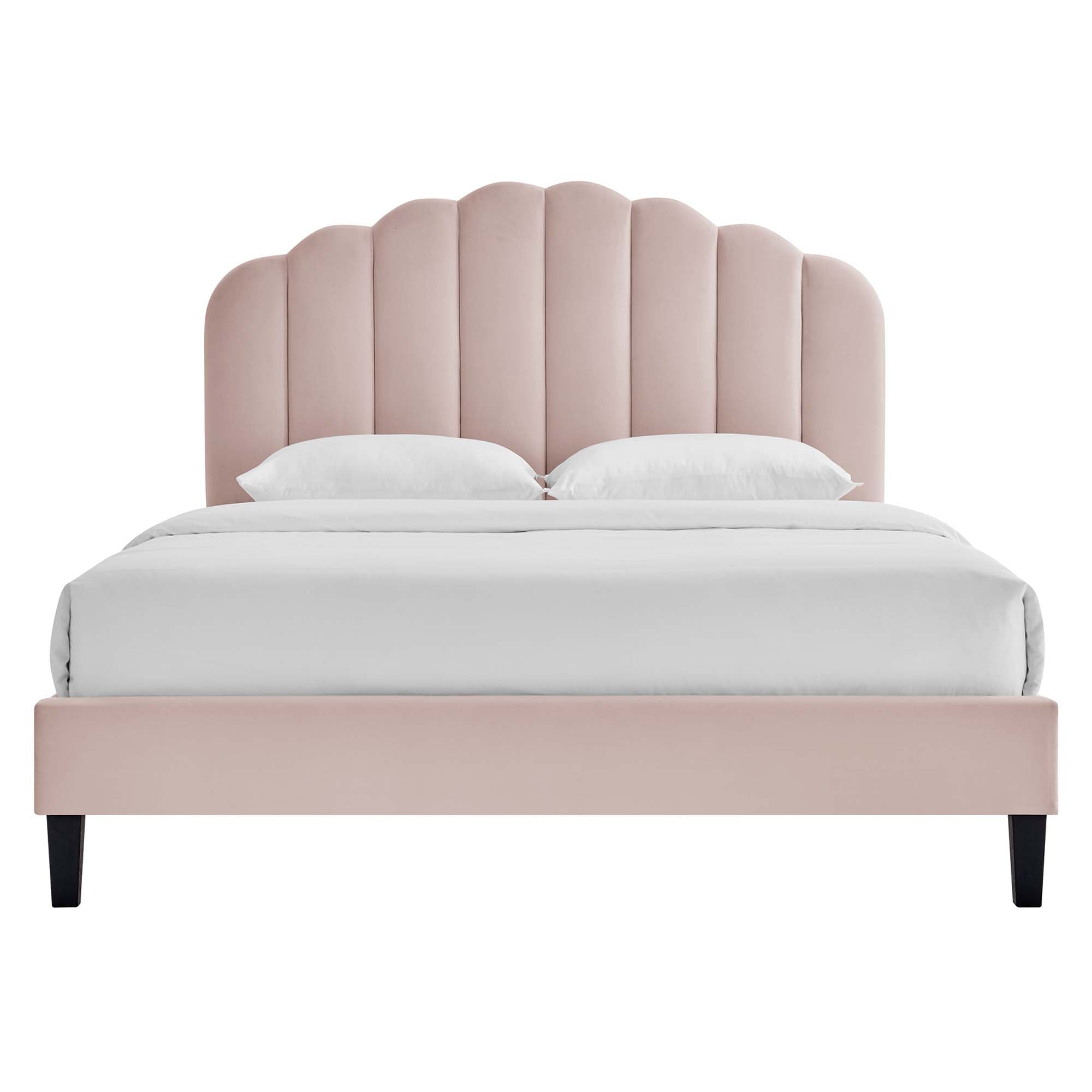 Daisy Performance Velvet Queen Platform Bed by Modway - Best Buy Furniture