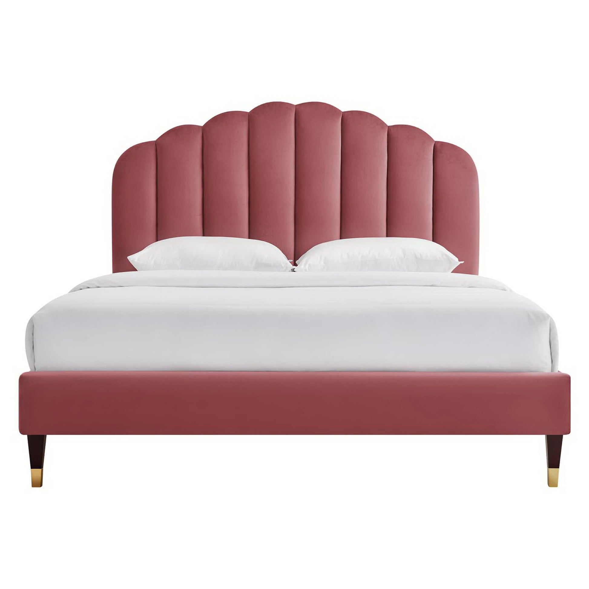 Daisy Performance Velvet Queen Platform Bed by Modway - Best Buy Furniture