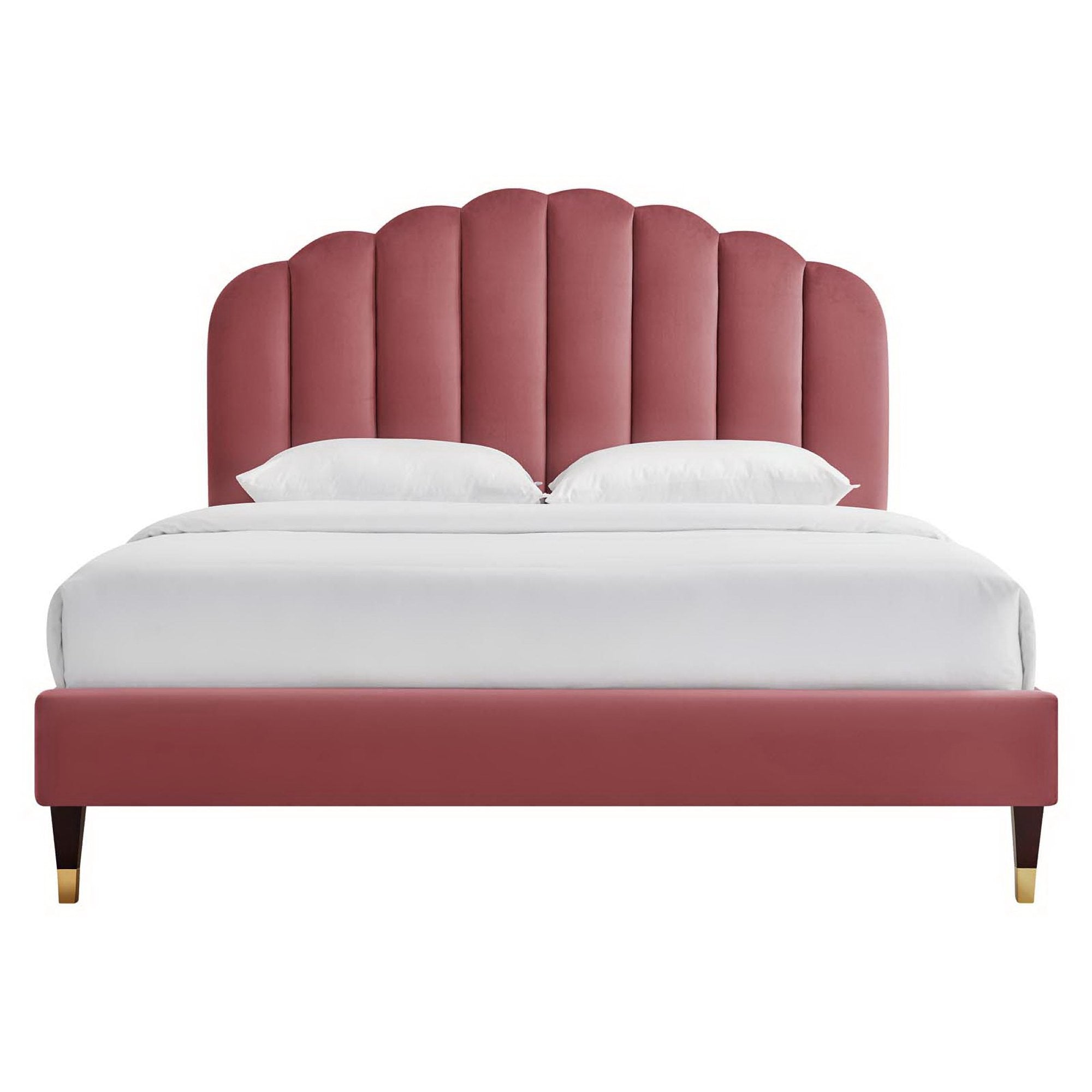 Daisy Performance Velvet Queen Platform Bed by Modway - Best Buy Furniture