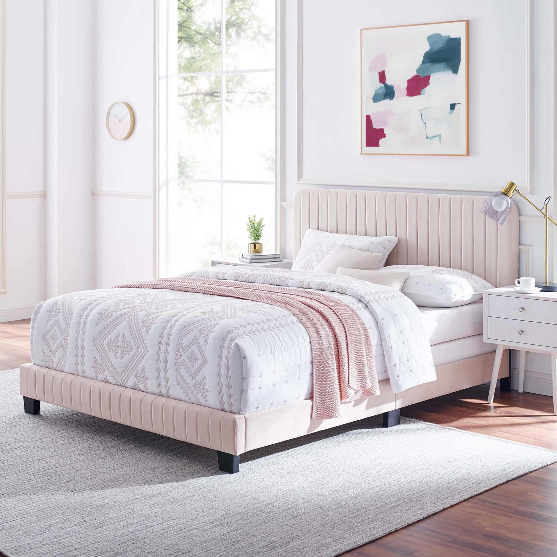 Celine Channel Tufted Performance Velvet Full Bed by Modway - Best Buy Furniture